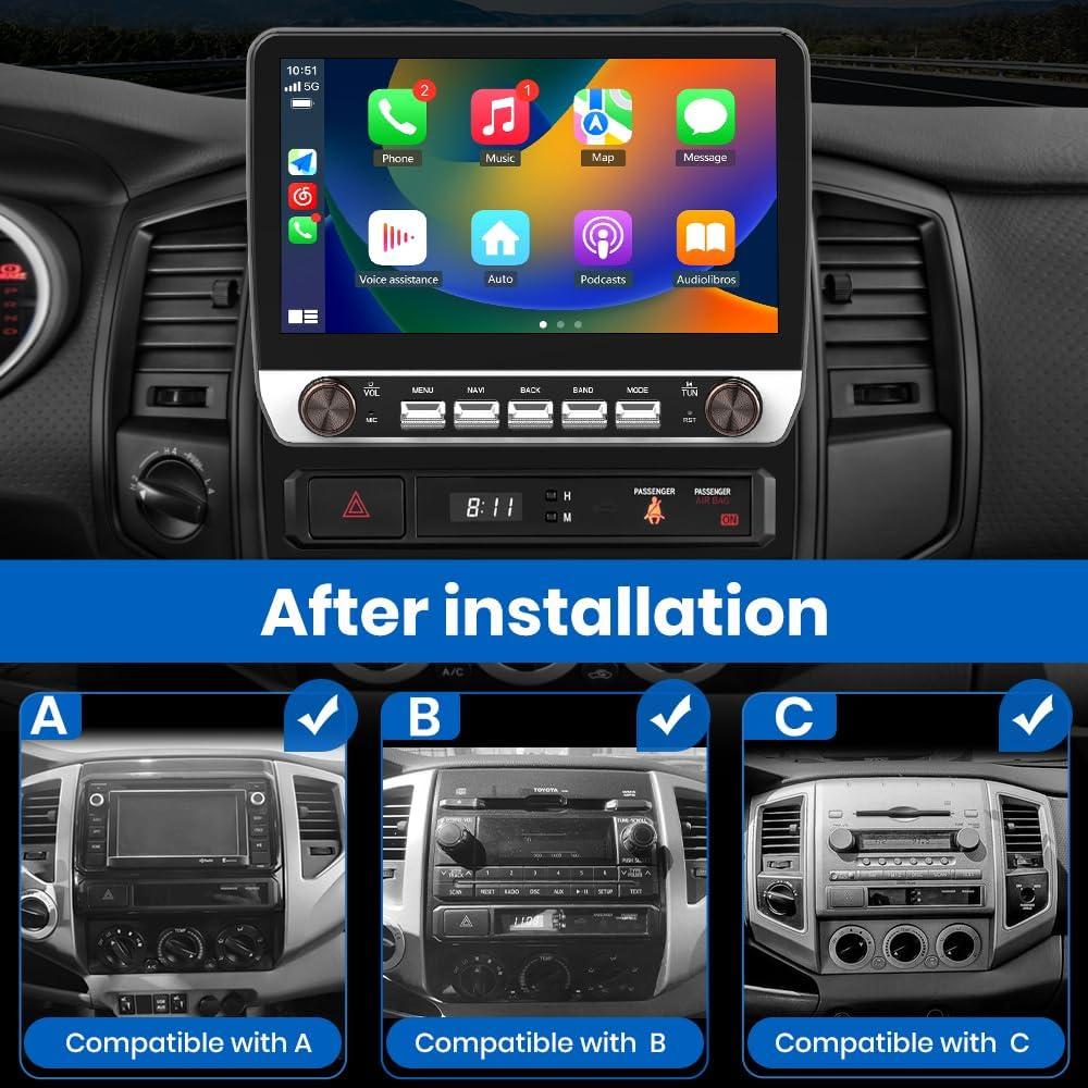 Estéreo Android 10" para Toyota Tacoma 2005-2015 - 2GB RAM, 64GB ROM