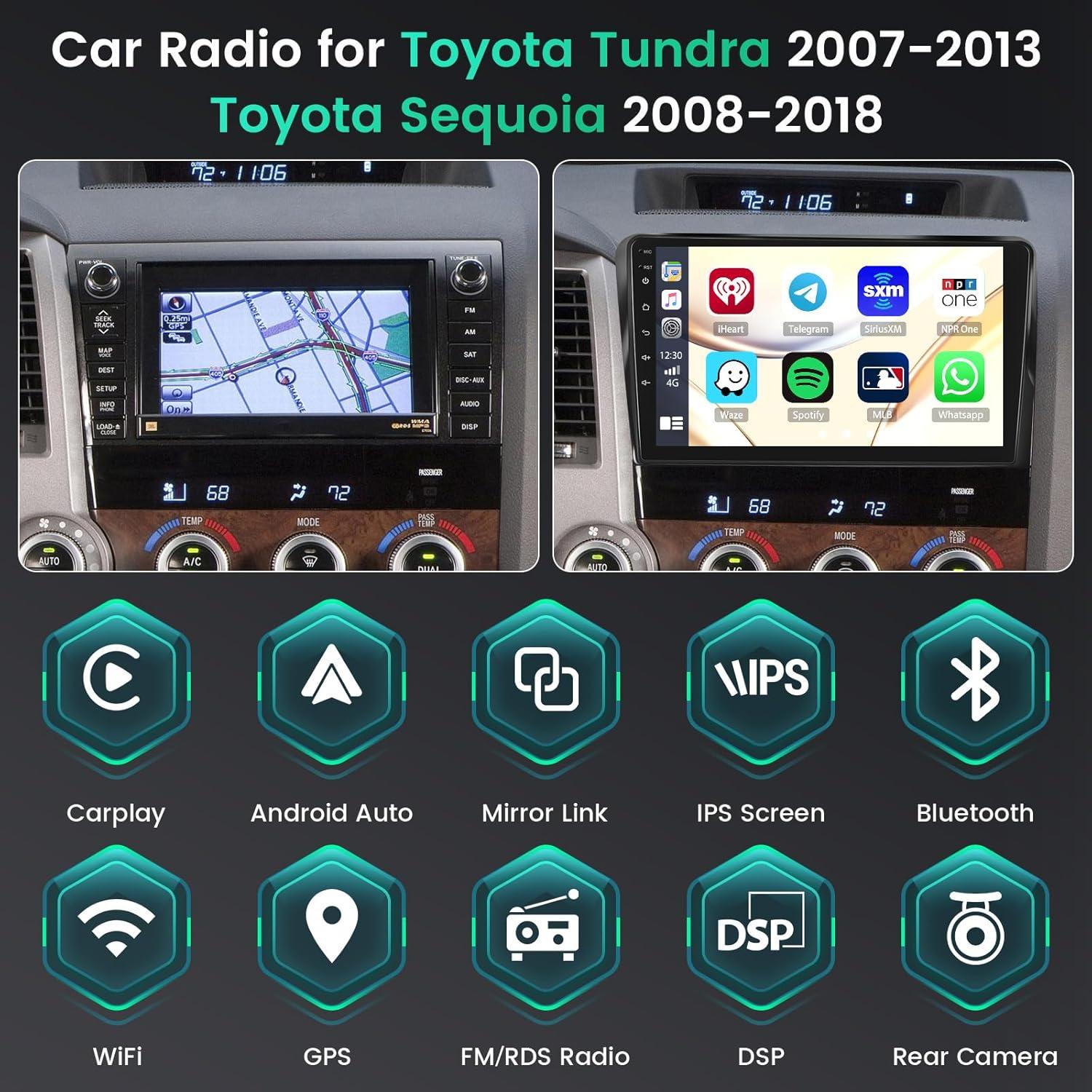 Estéreo Android 15 Ohradio 4+64G para Toyota Tundra/Sequoia