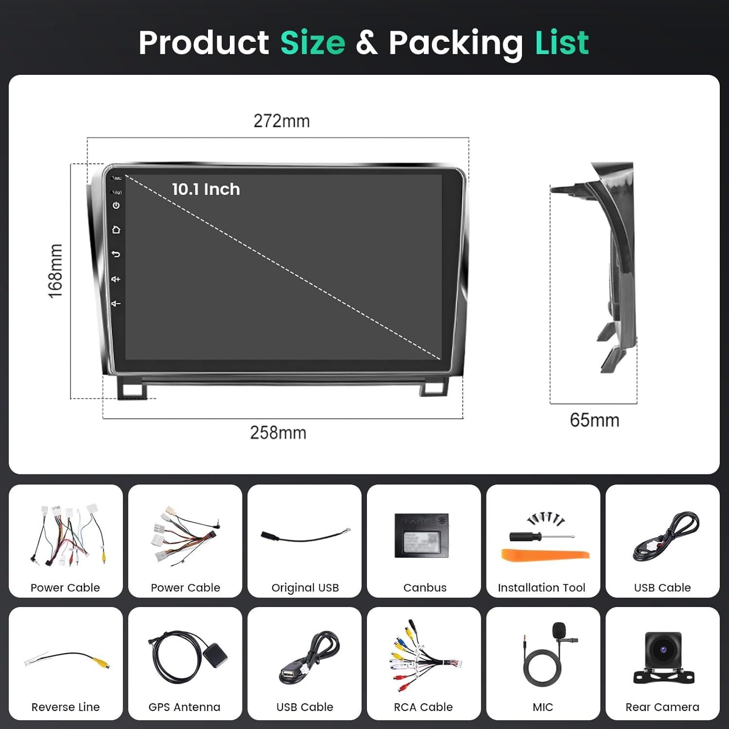 Estéreo Android 15 Ohradio 4+64G para Toyota Tundra/Sequoia