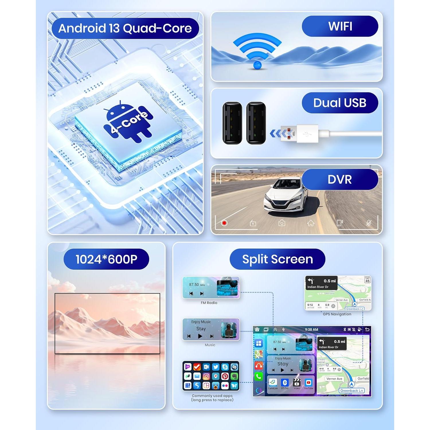 Estéreo de Coche Android 2+64G METEESER para Toyota Avalon 2005-2010