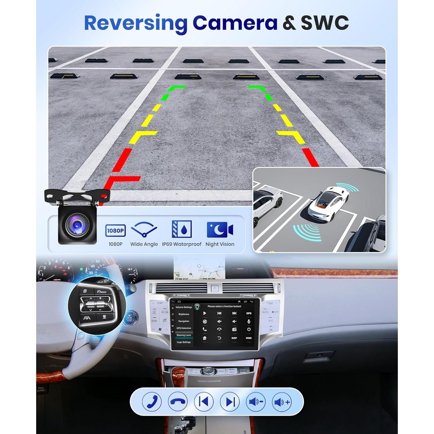 Estéreo de Coche Android 2+64G METEESER para Toyota Avalon 2005-2010