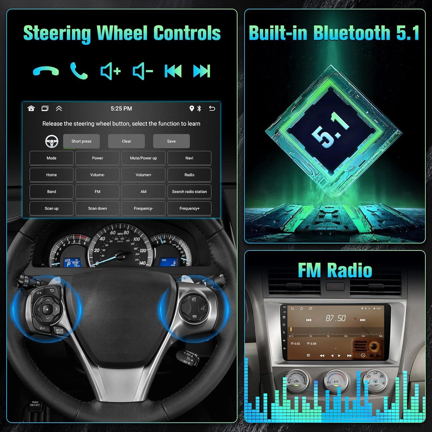 Radio de coche Android 13 KuTaiTai para Toyota Camry 2006-2011