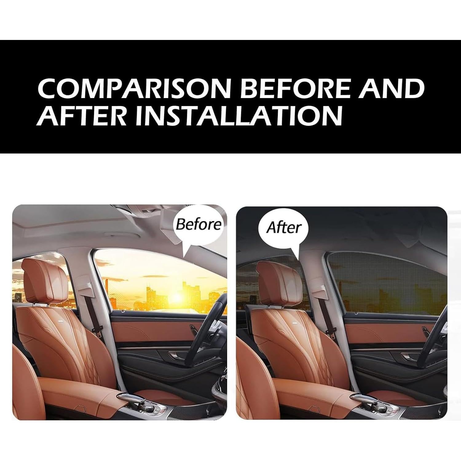 Sombrilla de Ventana Shakas SHA-ZYS369BL, Protección Solar y Privacidad