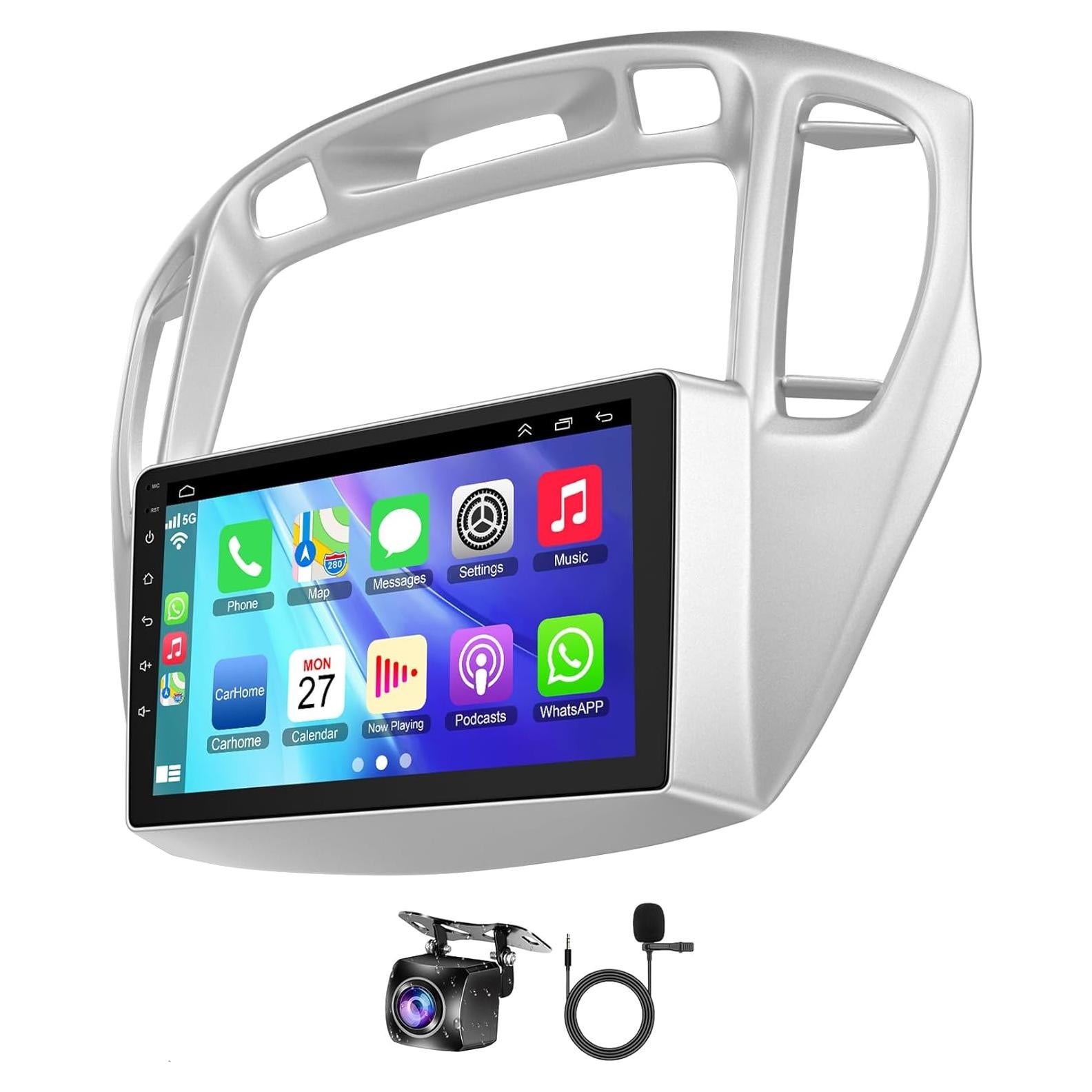 Car Radio for Toyota Highlander 2000-2007 Head Unit with Wireless Carplay&Android Auto,4+64GB 9 Inch Car Stereo with Voice Control GPS SWC FM DSP WiFi Bluetooth 5.2 Backup Camera Mirror Link