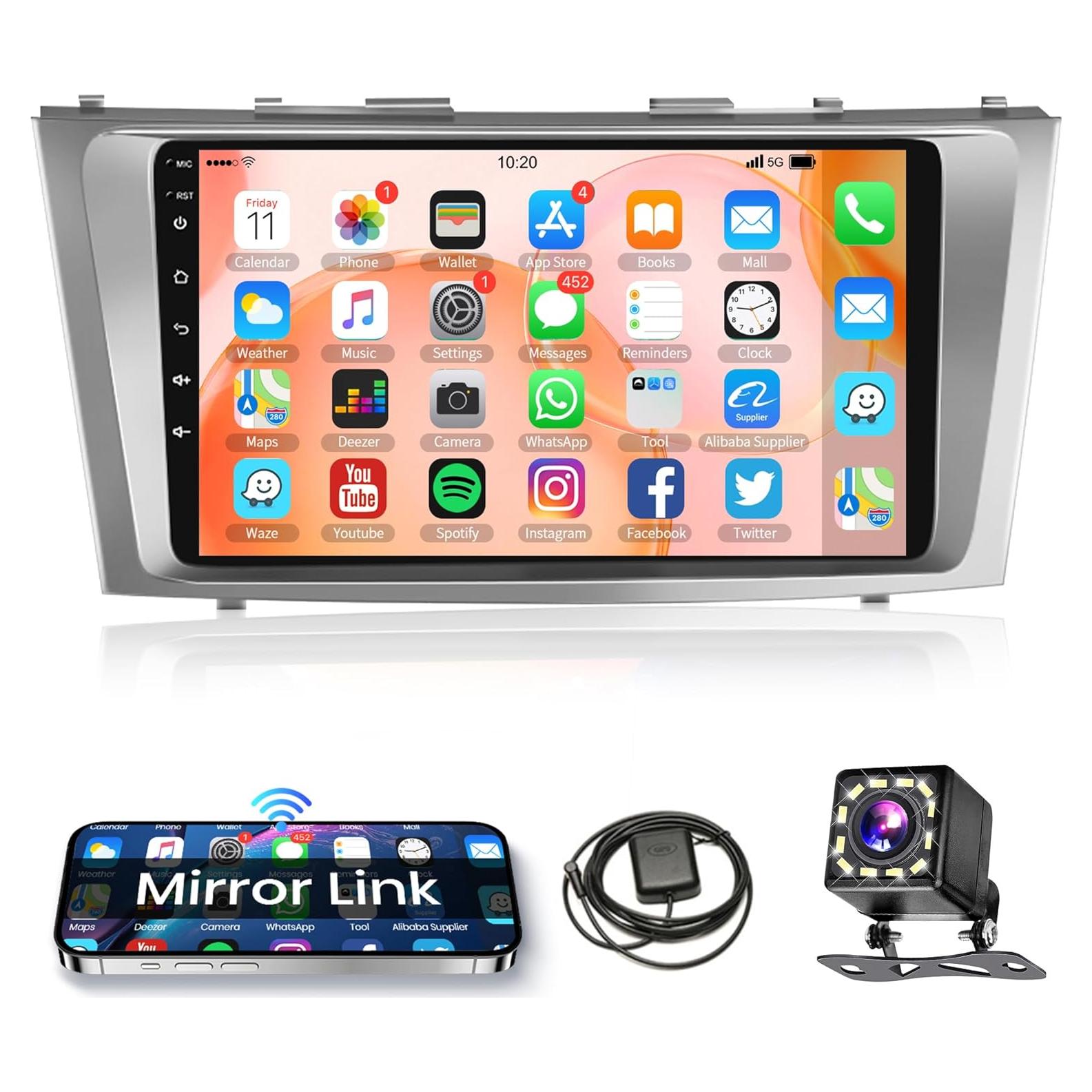 Radio de coche Rimoody Android 9" para Toyota Camry 2006-2011