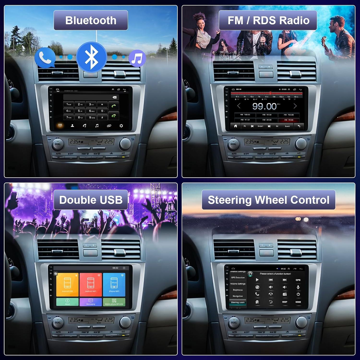 Radio de coche Rimoody Android 9" para Toyota Camry 2006-2011