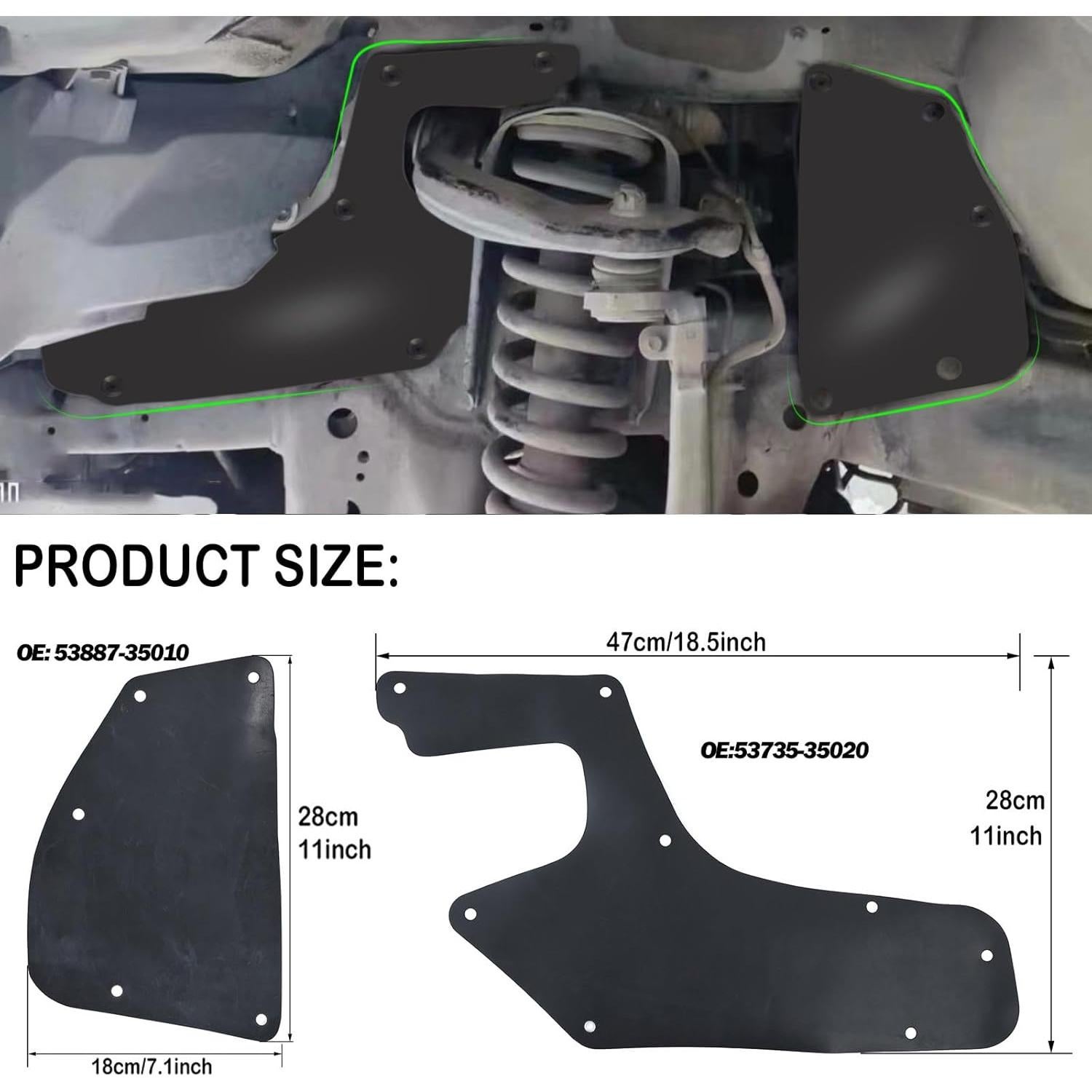 Protecciones de Guardabarros XUKEY para Toyota 4Runner/Hilux N180 1996-2002