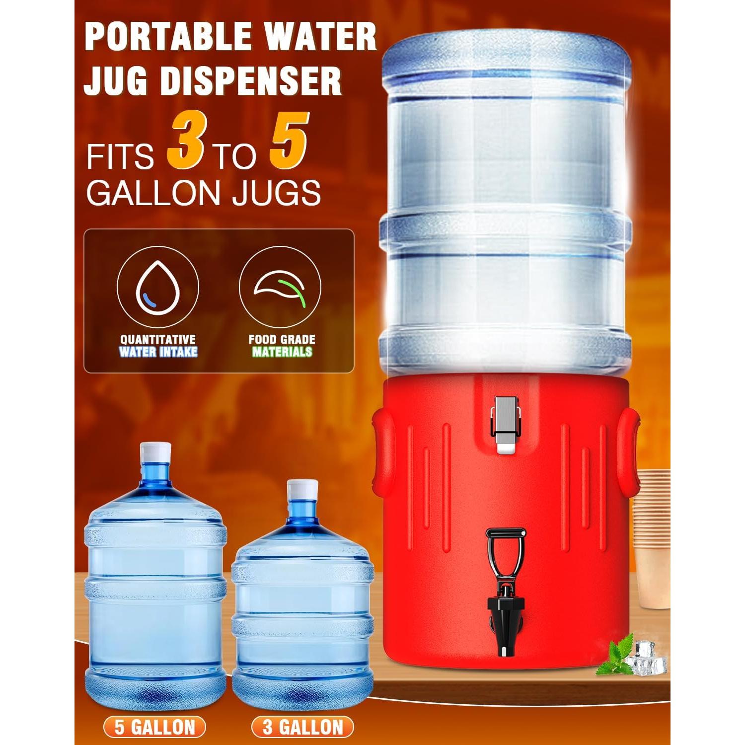 Dispensador de Bebidas Aislado JIVGDN 13.25L Rojo para Fiestas