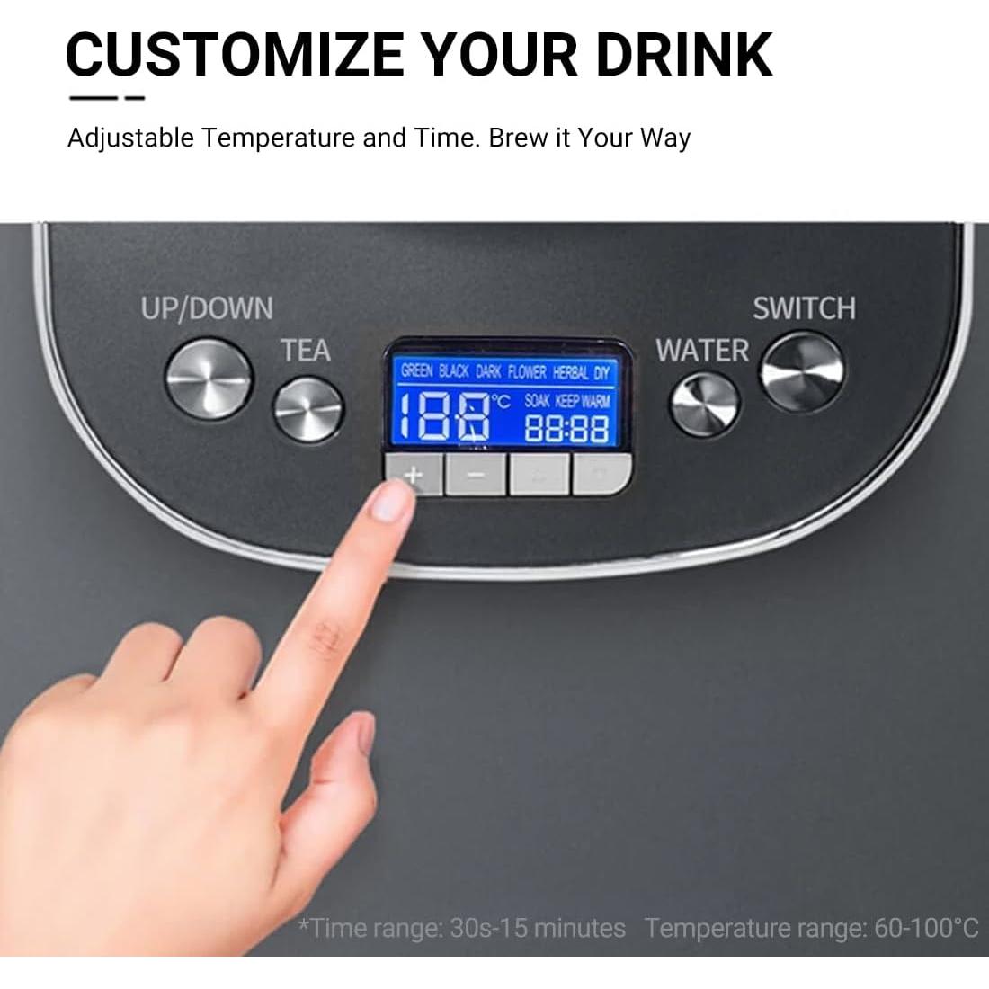 Hervidor de Té Joydeem 1.7L Eléctrico con Infusor Automático