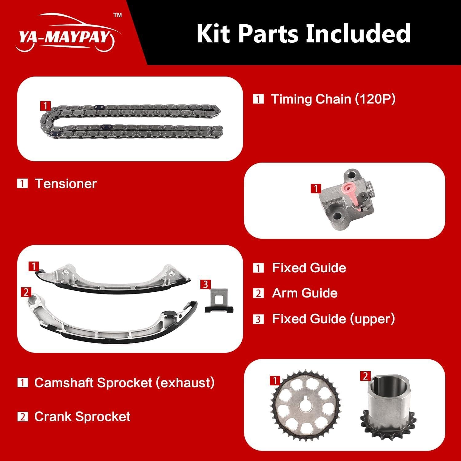 Kit de Cadena de Distribución YA-MAYPAY para Toyota 1TR-FE 2.0L