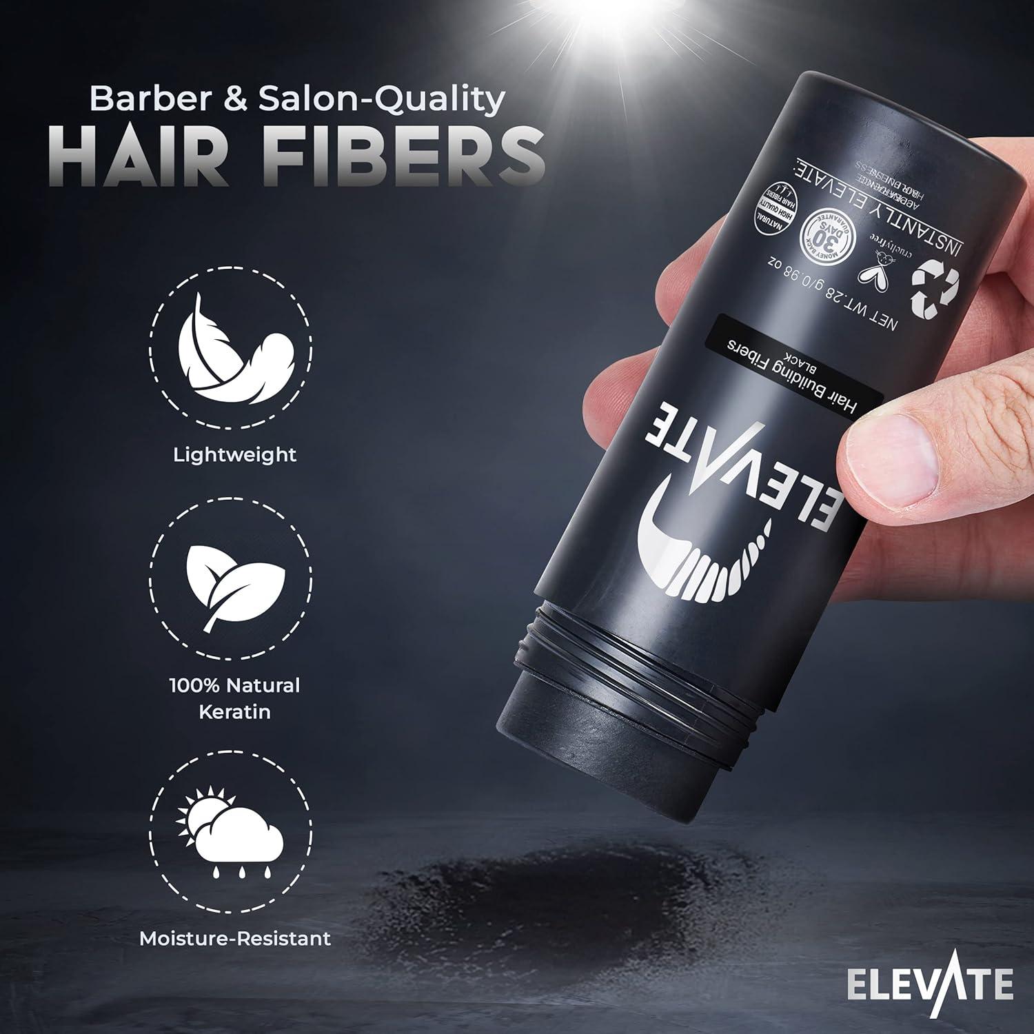 Fibras para Cabello Elevate 40g - 100% Natural, Color Negro