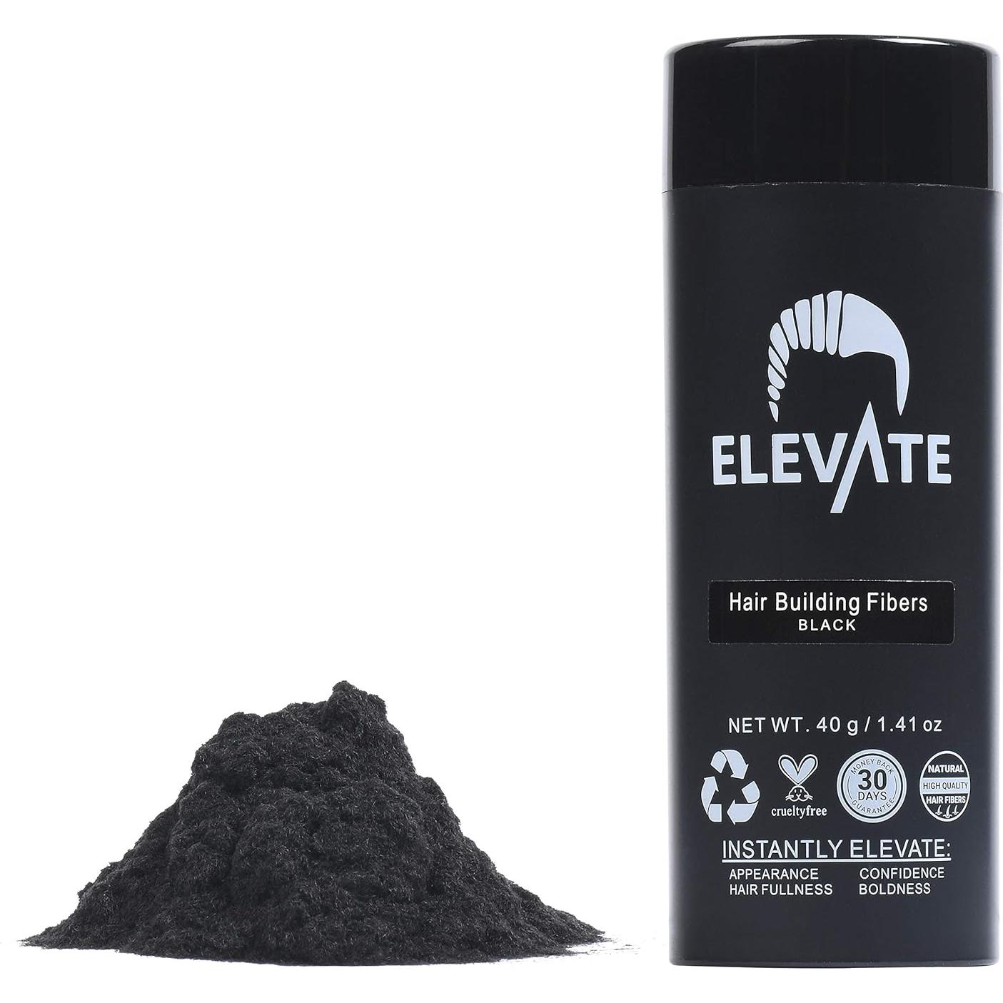 Fibras para Cabello Elevate 40g - 100% Natural, Color Negro