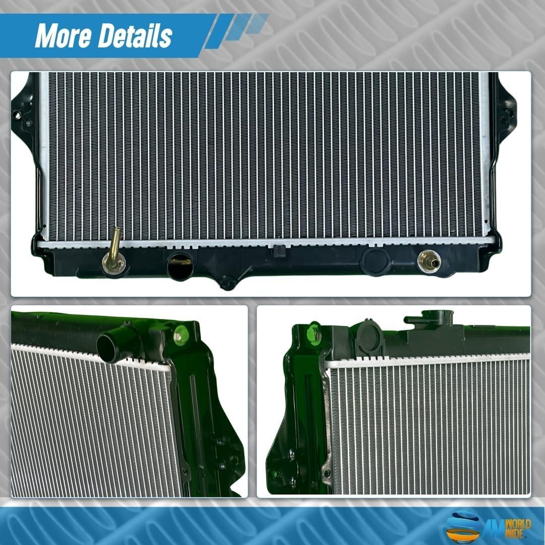 Radiador de Reemplazo AM Worldwide para Toyota Hilux 1995-2005 450x528x26mm