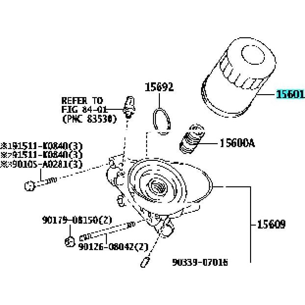 Filtro de Aceite FCS REPUESOS 90915-20004 para Toyota 2 Unidades