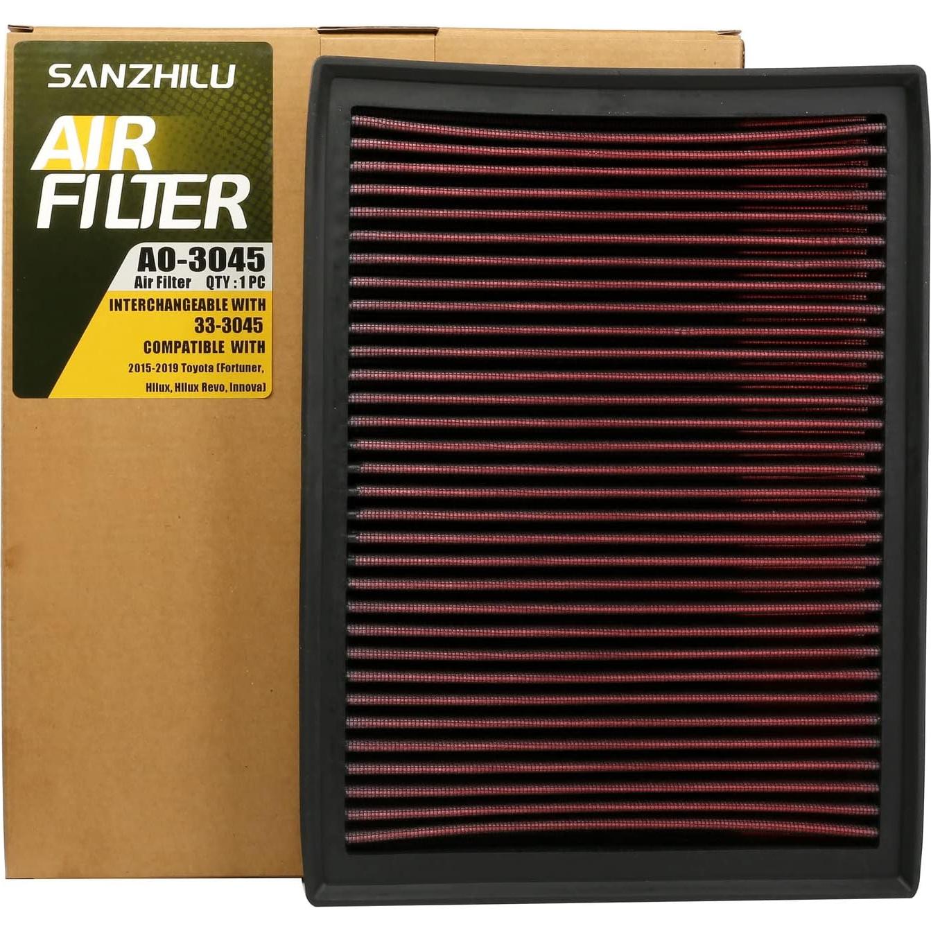 Filtro de Aire Lavable SANZHILU AO-3045 Compatible Toyota 2015-2019