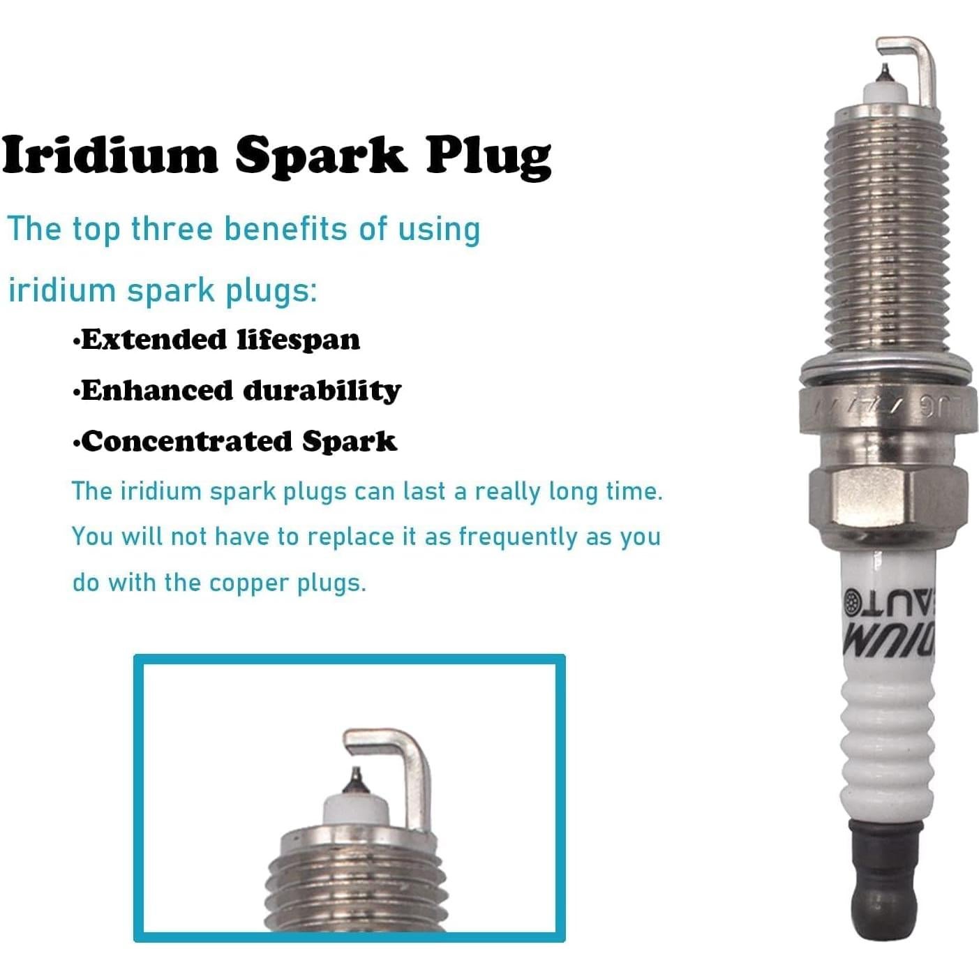 Paquete Bobinas de Encendido y Bujías Iridio OYEAUTO 4 Piezas