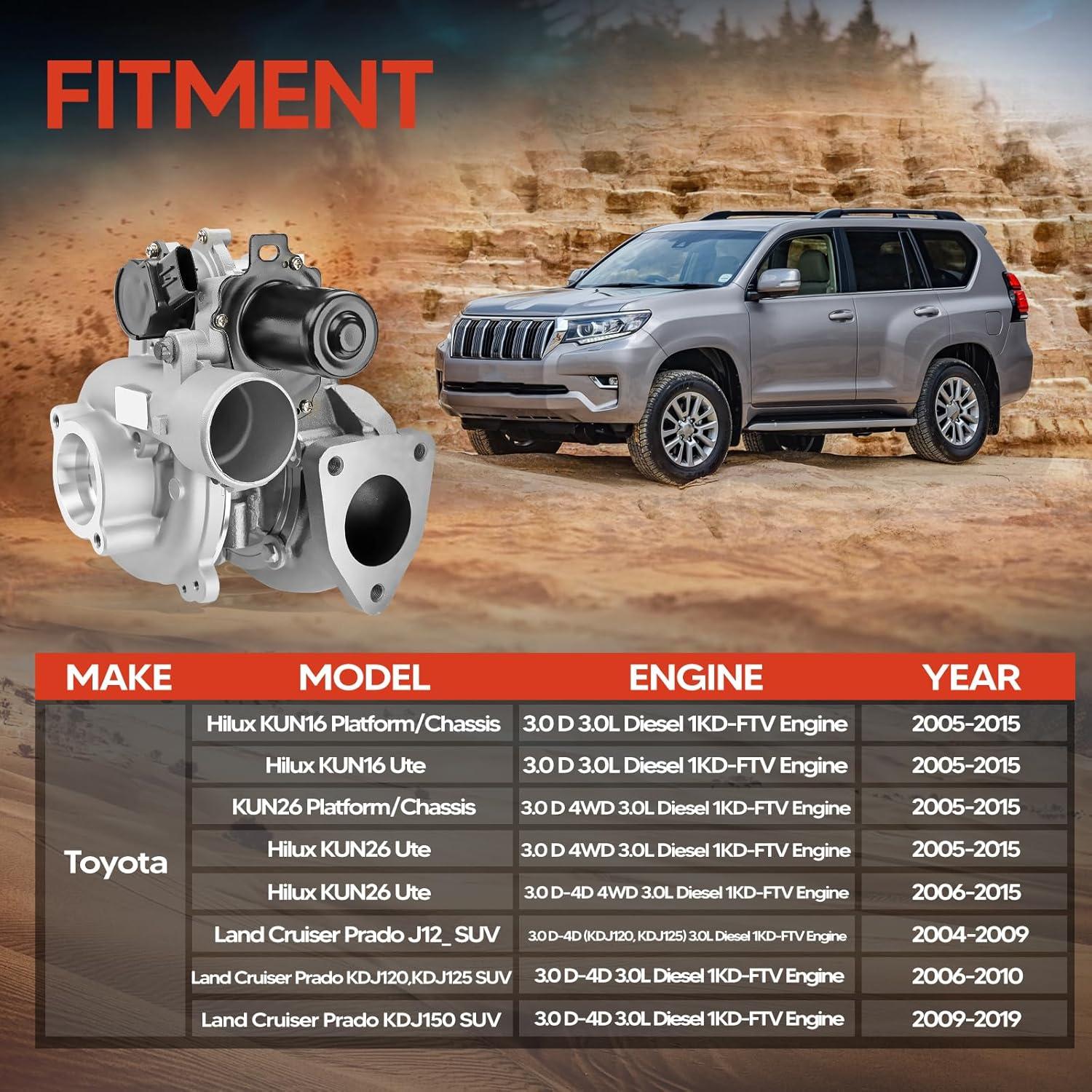 Kit Turboalimentador Orceed 3.0L Diésel Toyota Hilux 2005-2015