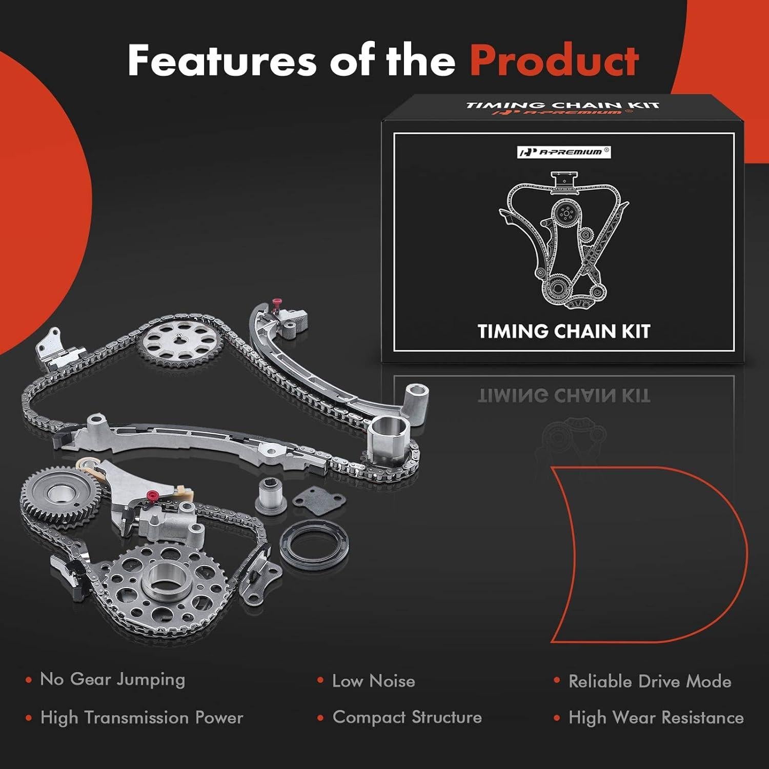 Kit de Cadena de Tiempo A-Premium 16 Piezas para Toyota