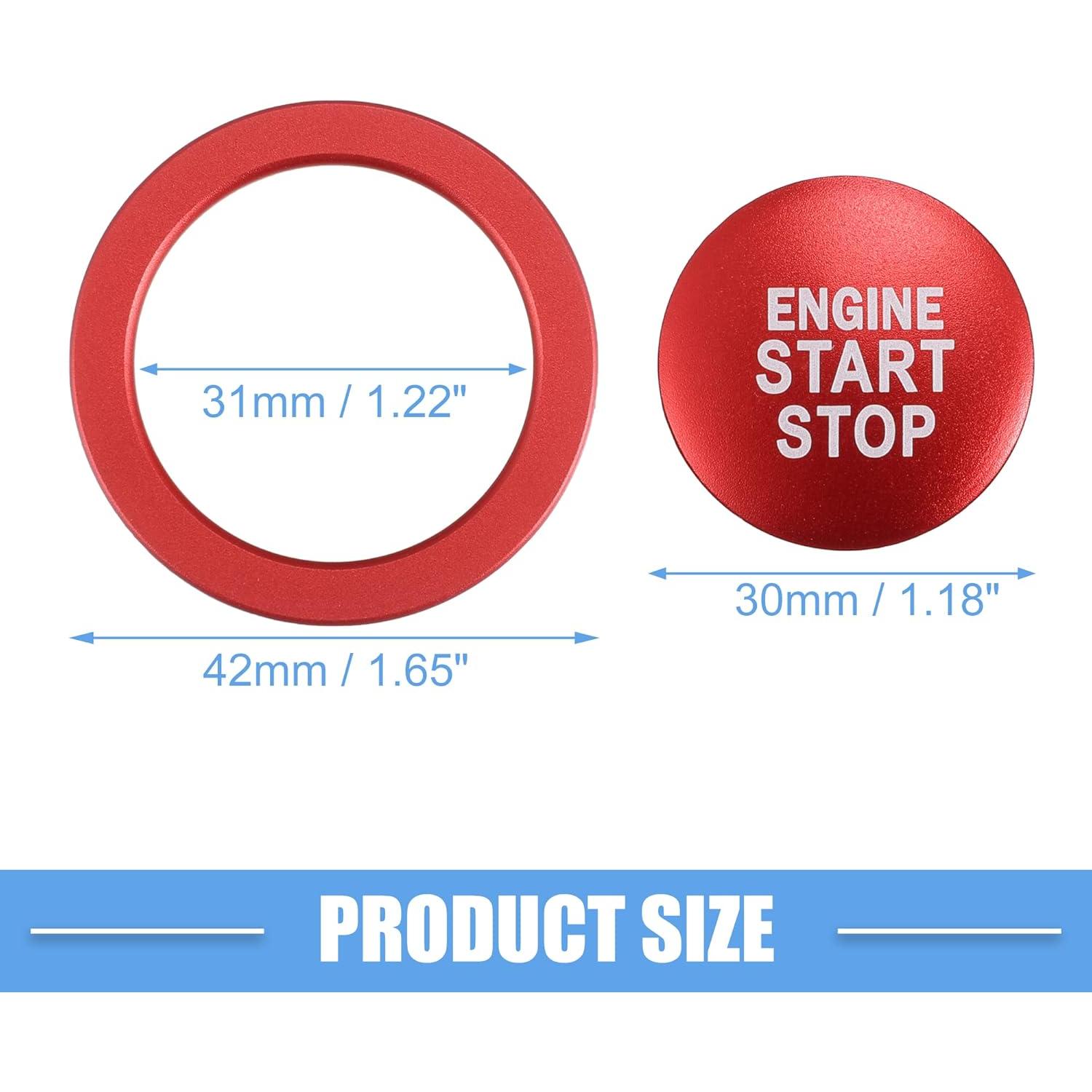 Cubierta de Botón de Encendido Motor Toyota A ABSOPRO Roja