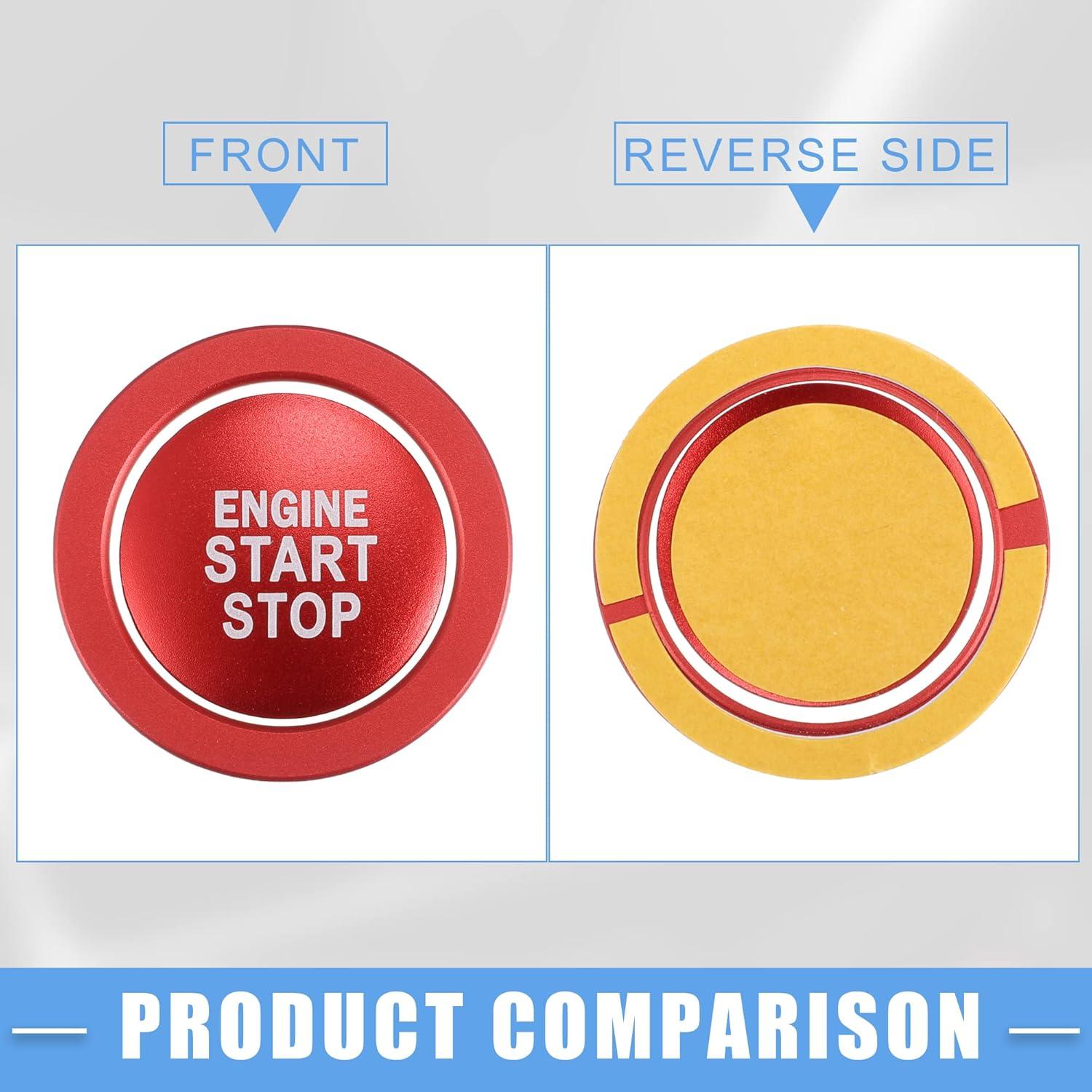 Cubierta de Botón de Encendido Motor Toyota A ABSOPRO Roja