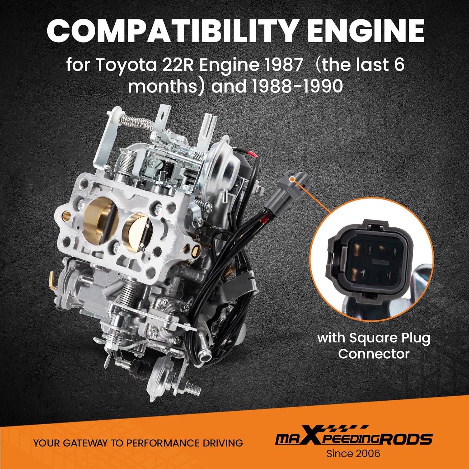 Carburador maXpeedingrods TOY-507 para Toyota 22R 2.4L 1987-1990