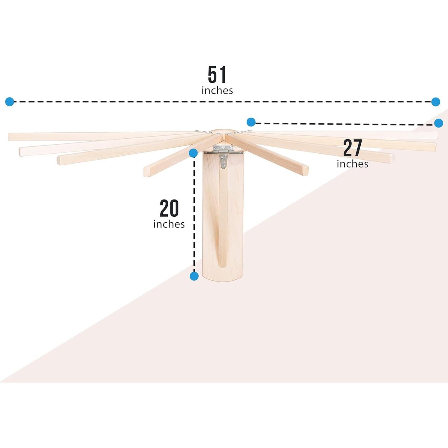 Estante de Secado de Ropa Plegable Pennsylvania Woodworks - Madera Dura de Arce