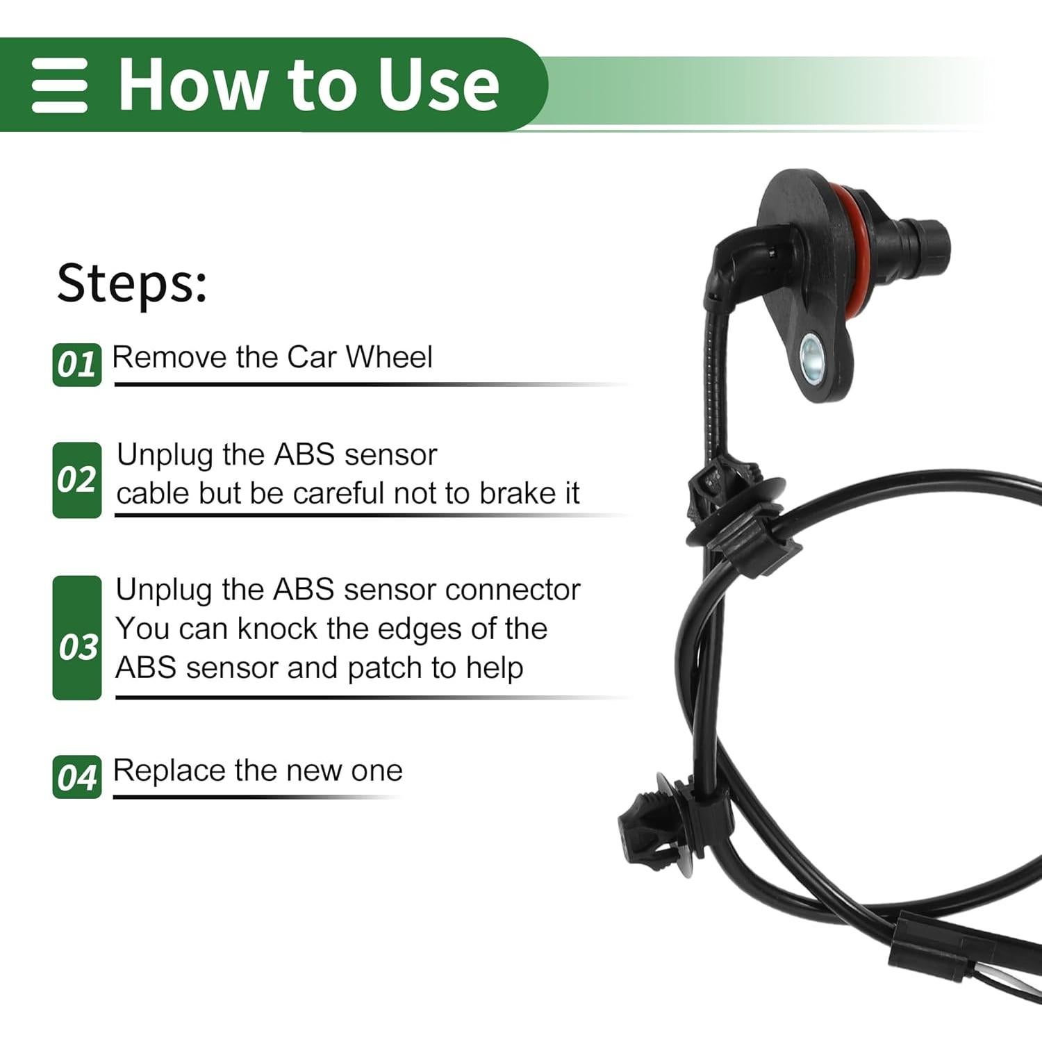 Sensor de Velocidad de Rueda ABS Motoforti para Toyota Hilux 2014-2019