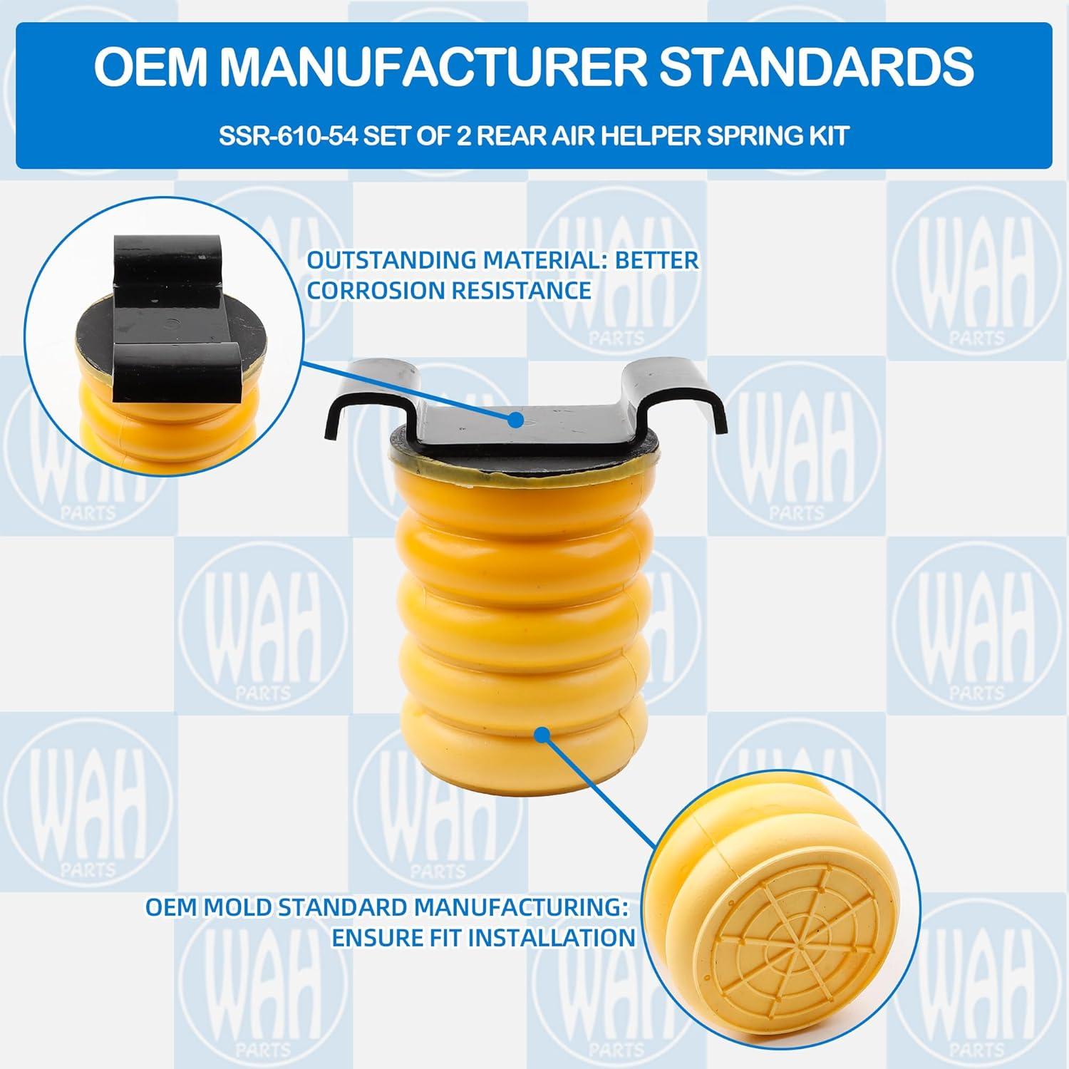 Kit de Resortes de Aire Auxiliares Traseros Wahparts SSR-610-54
