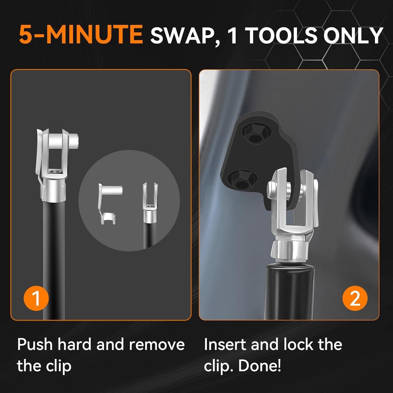 Amortiguador de Puerta Trasera Dukuge SG229011 para Toyota 4Runner y Hilux 1996-2002 - Juego de 2