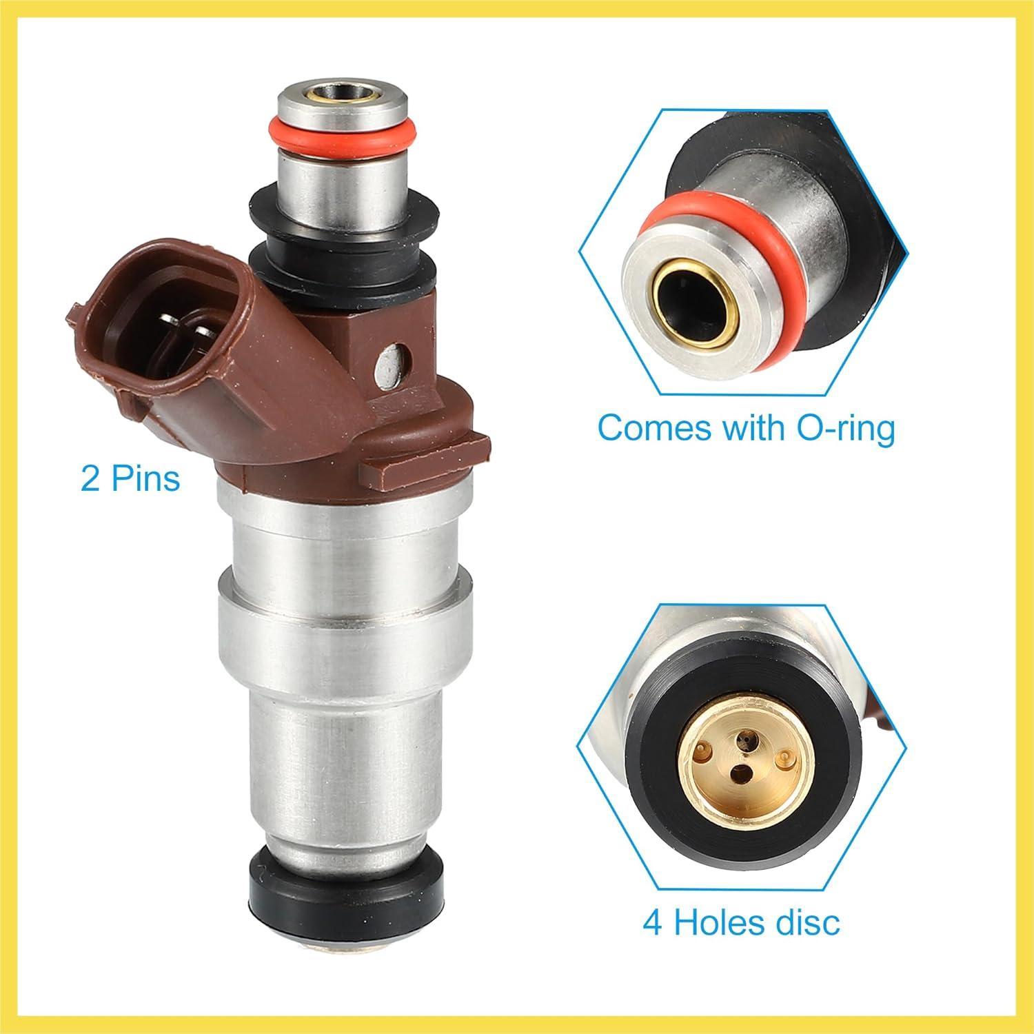 4 Inyectores de Combustible PARSKILO 23250-75050 para Toyota