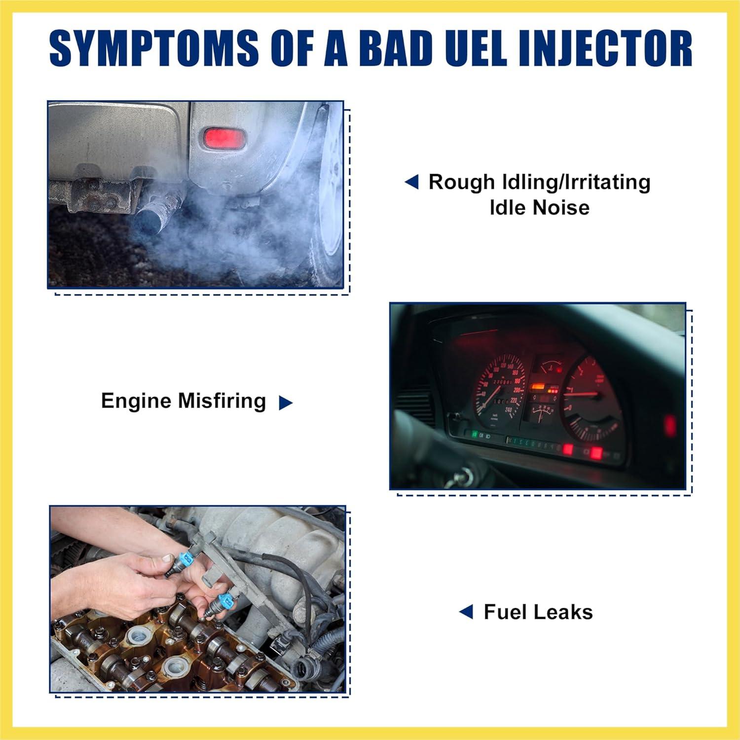 4 Inyectores de Combustible PARSKILO 23250-75050 para Toyota