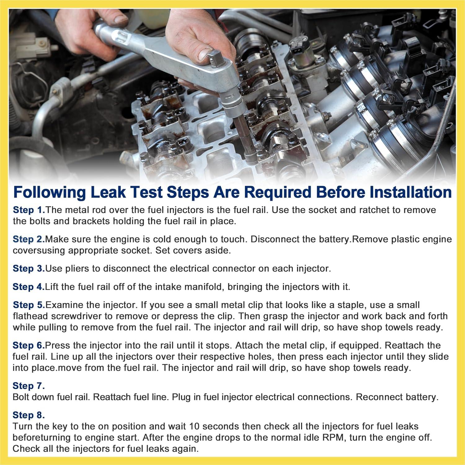 4 Inyectores de Combustible PARSKILO 23250-75050 para Toyota