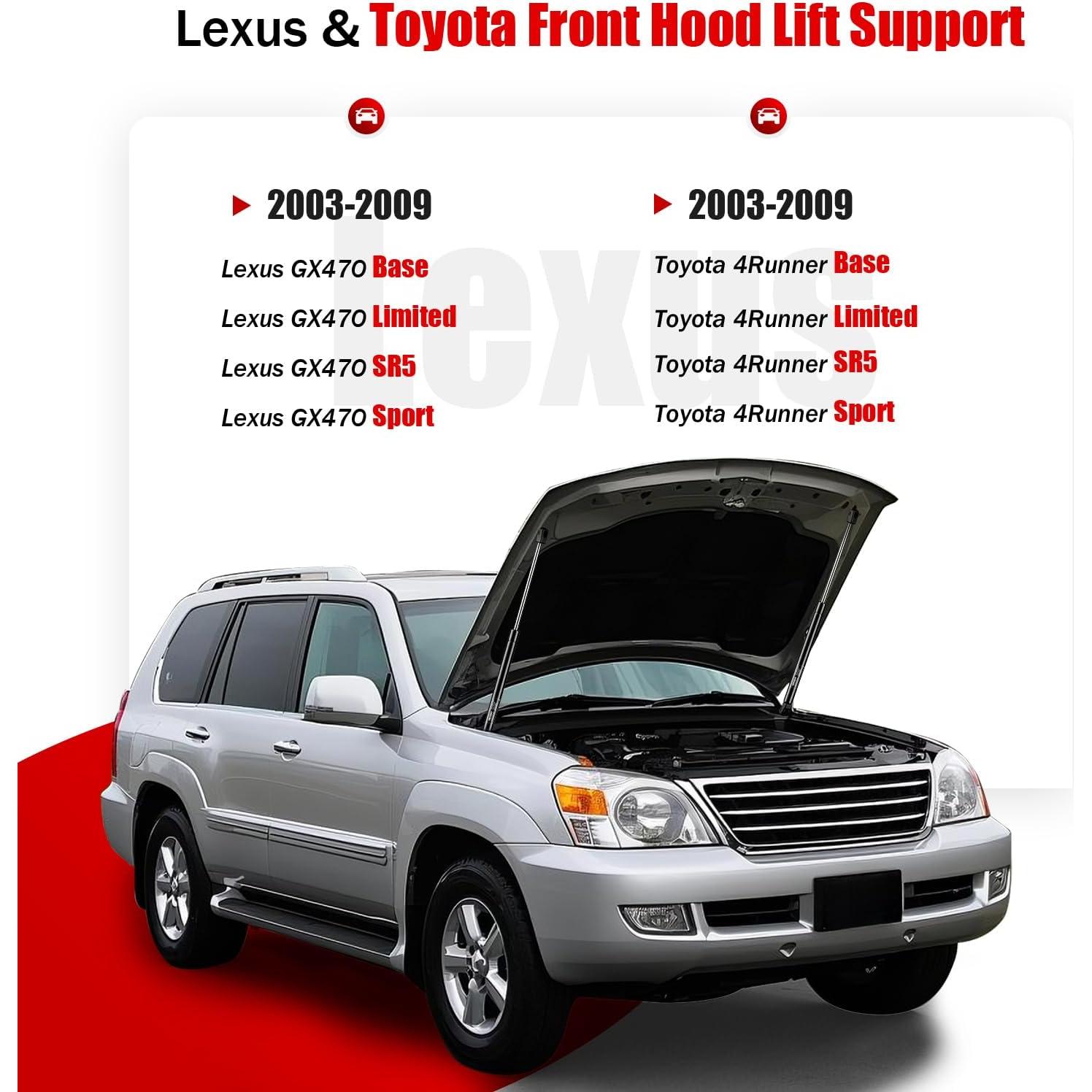 Soportes de Gas IAQWE 95588 para Lexus GX470 y Toyota 4Runner