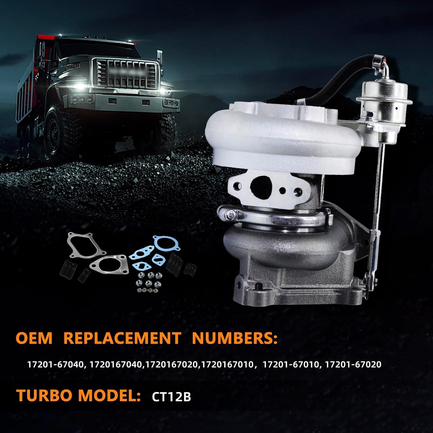 Turbocompresor CT12B TOPAZ 1KZ-TE para Toyota Land Cruiser