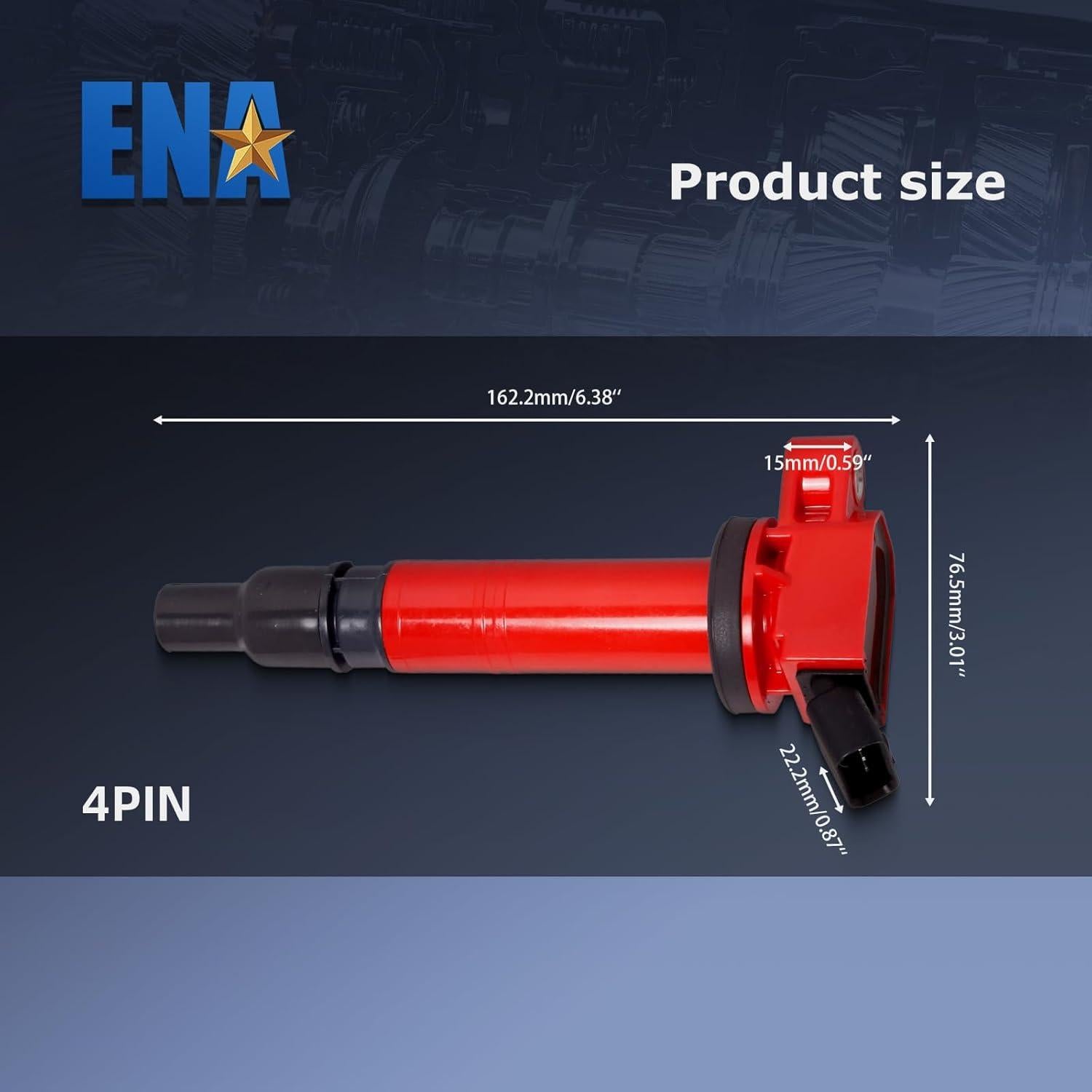 Juego de 4 Bobinas de Encendido ENA UF495 para Toyota 2.4L 2.7L