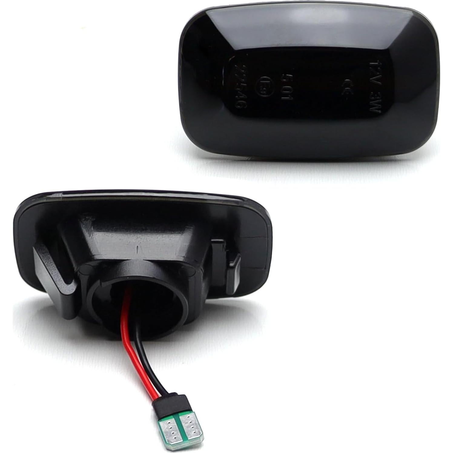 Kit de Luz de Marcador Lateral LED iJDMTOY Ámbar Ahumado