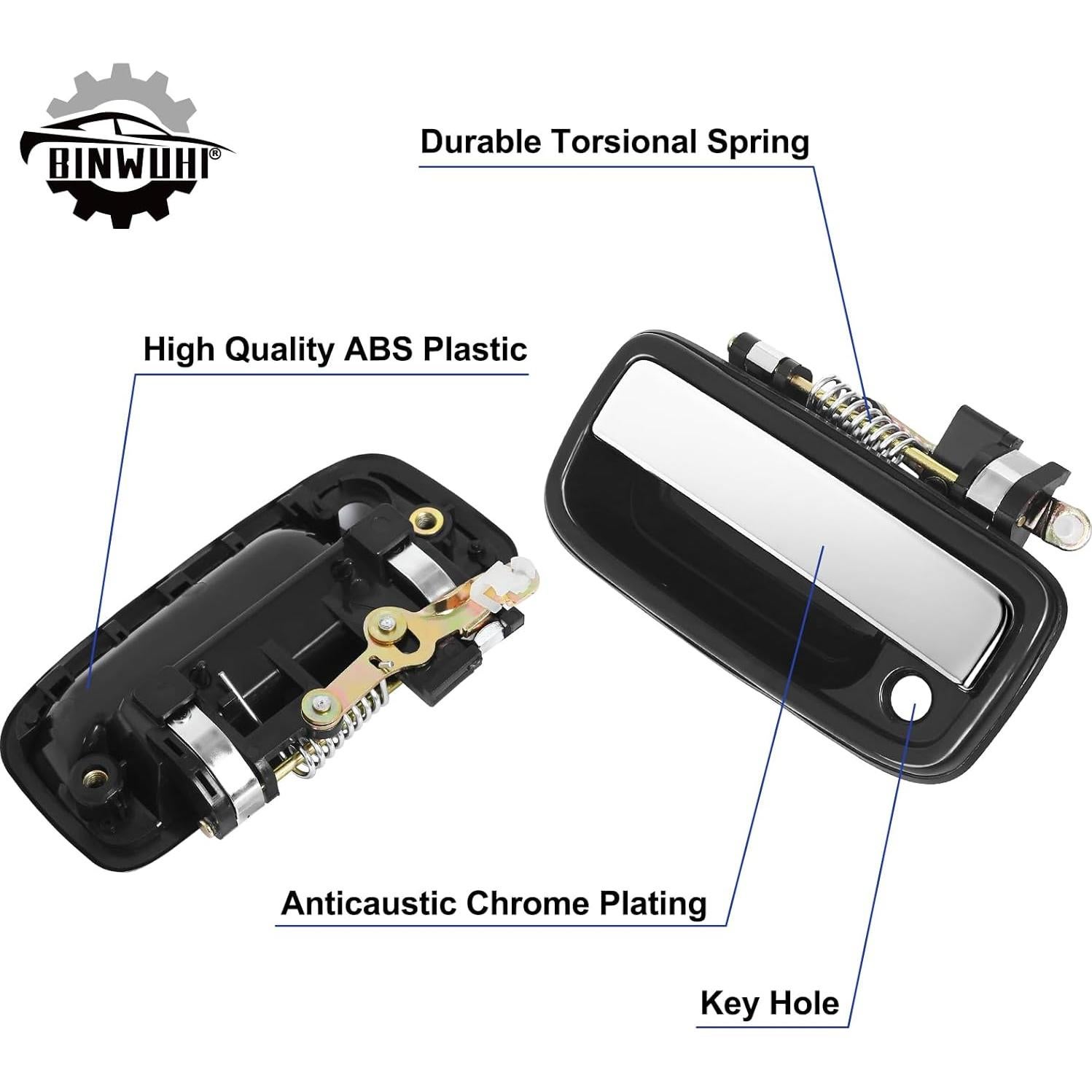 Manijas de Puerta Exteriores BINWUHI para Toyota Tacoma y Hilux