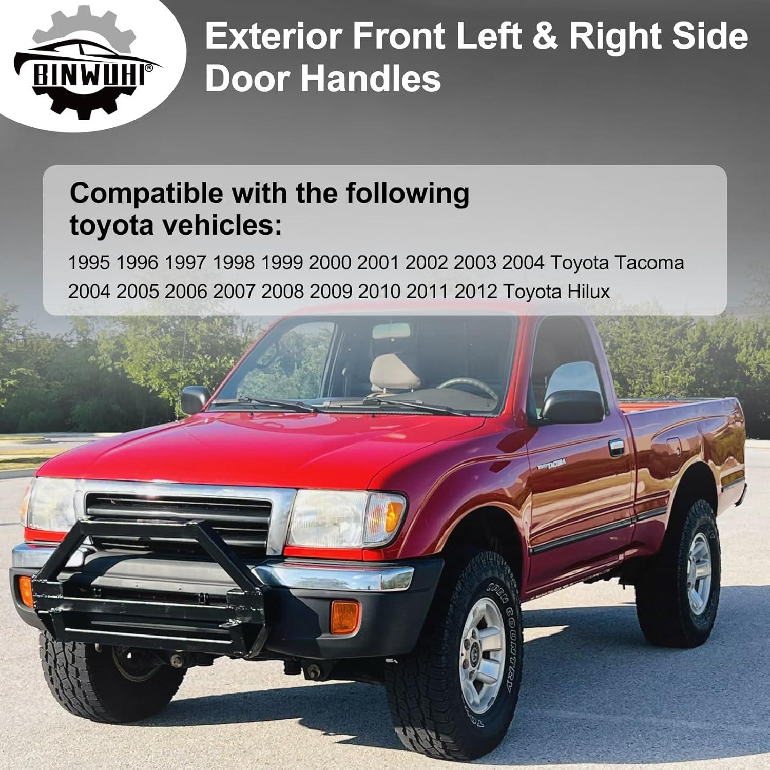 Manijas de Puerta Exteriores BINWUHI para Toyota Tacoma y Hilux