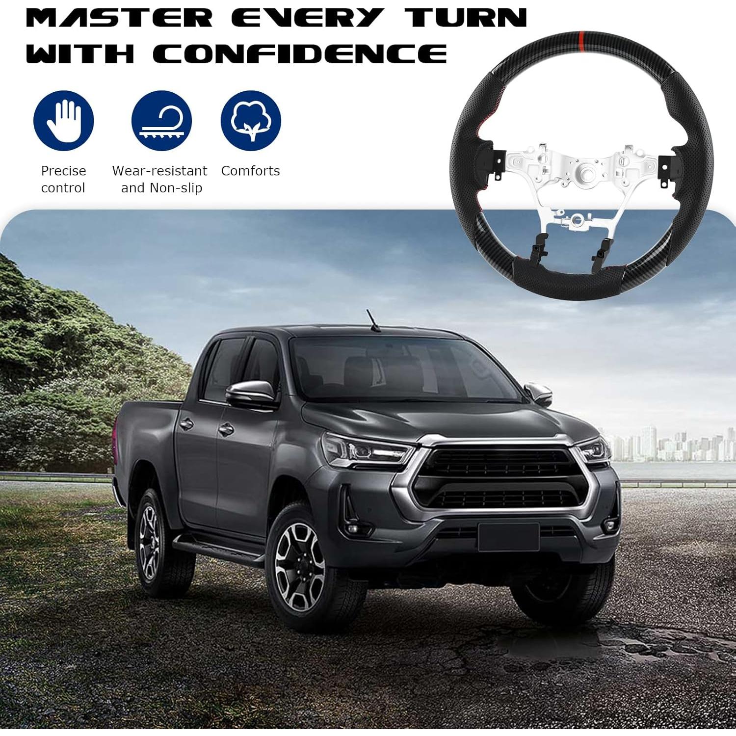 Volante D de fibra de carbono Hydro-Dip VOONKE para Toyota Hilux 2015-2022