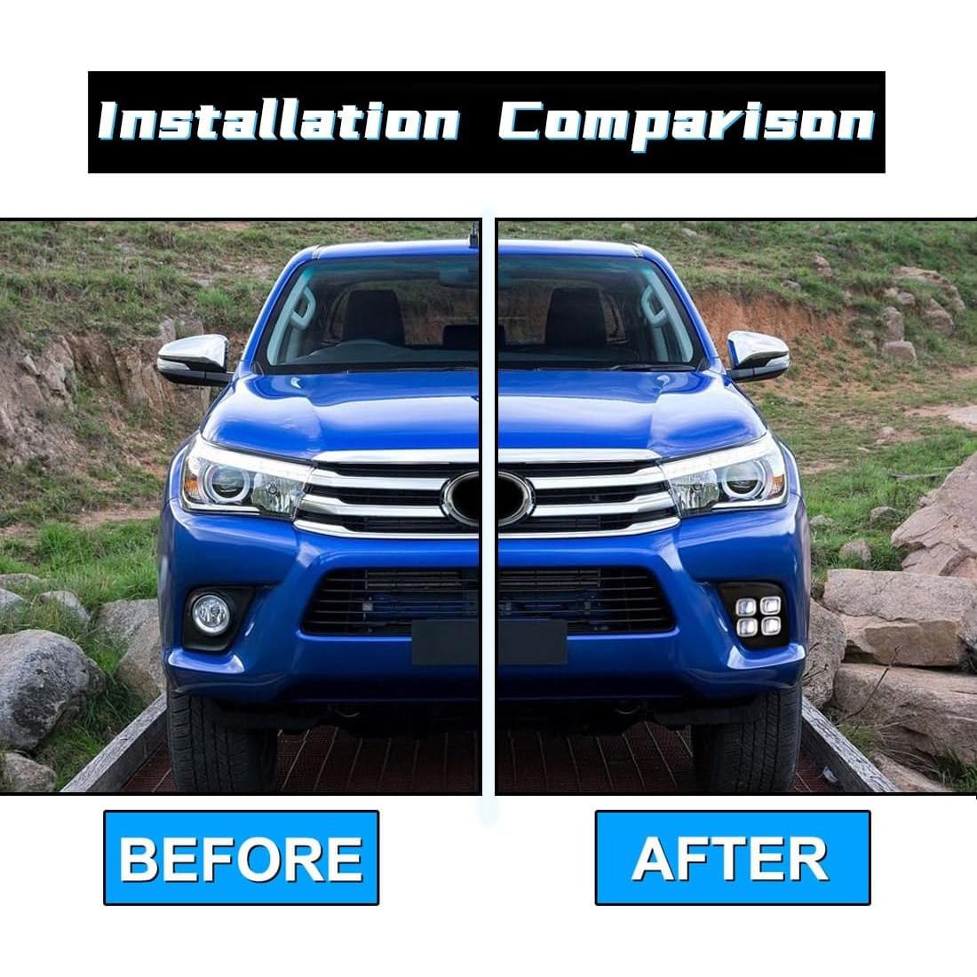 Luces Diurnas LED AFOGGEST para Toyota Hilux 2015-2017