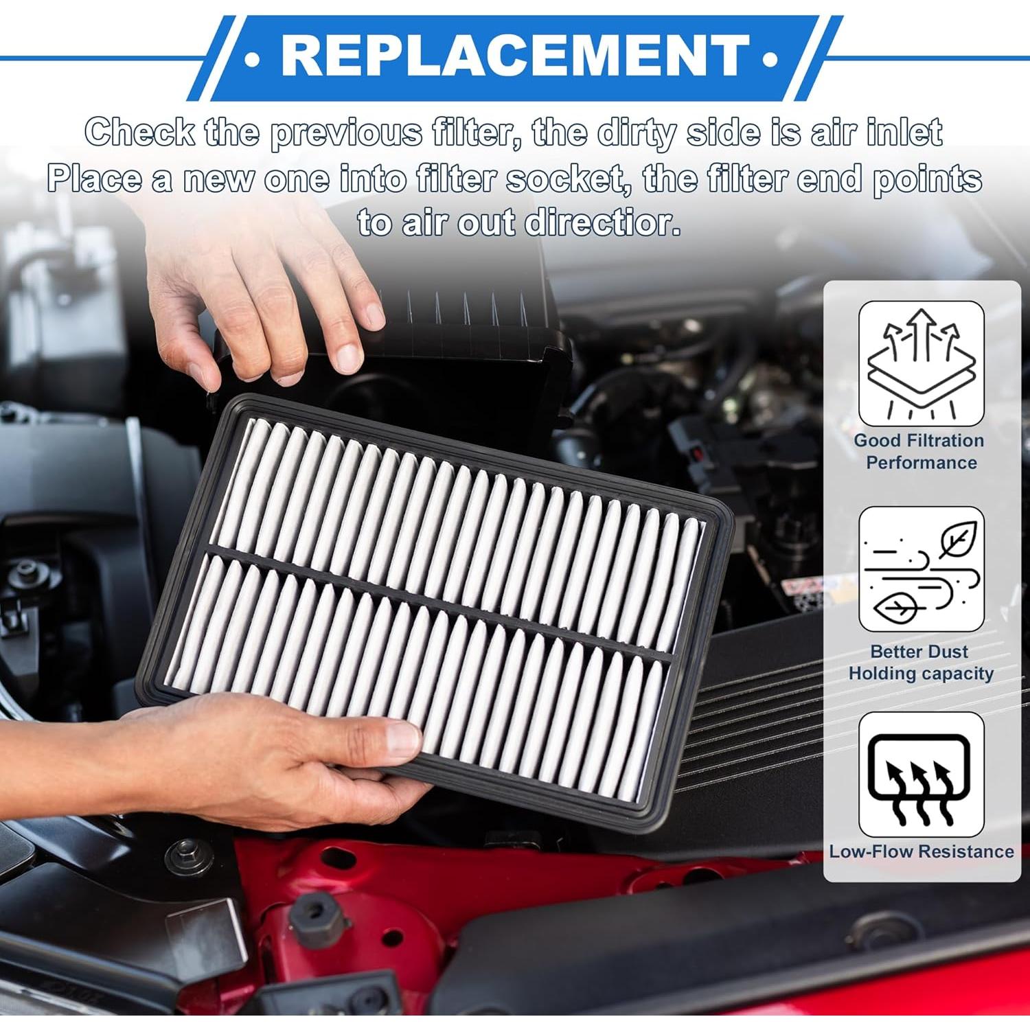 Filtro de Aire del Motor VekAuto para Toyota Hilux 2016-2022