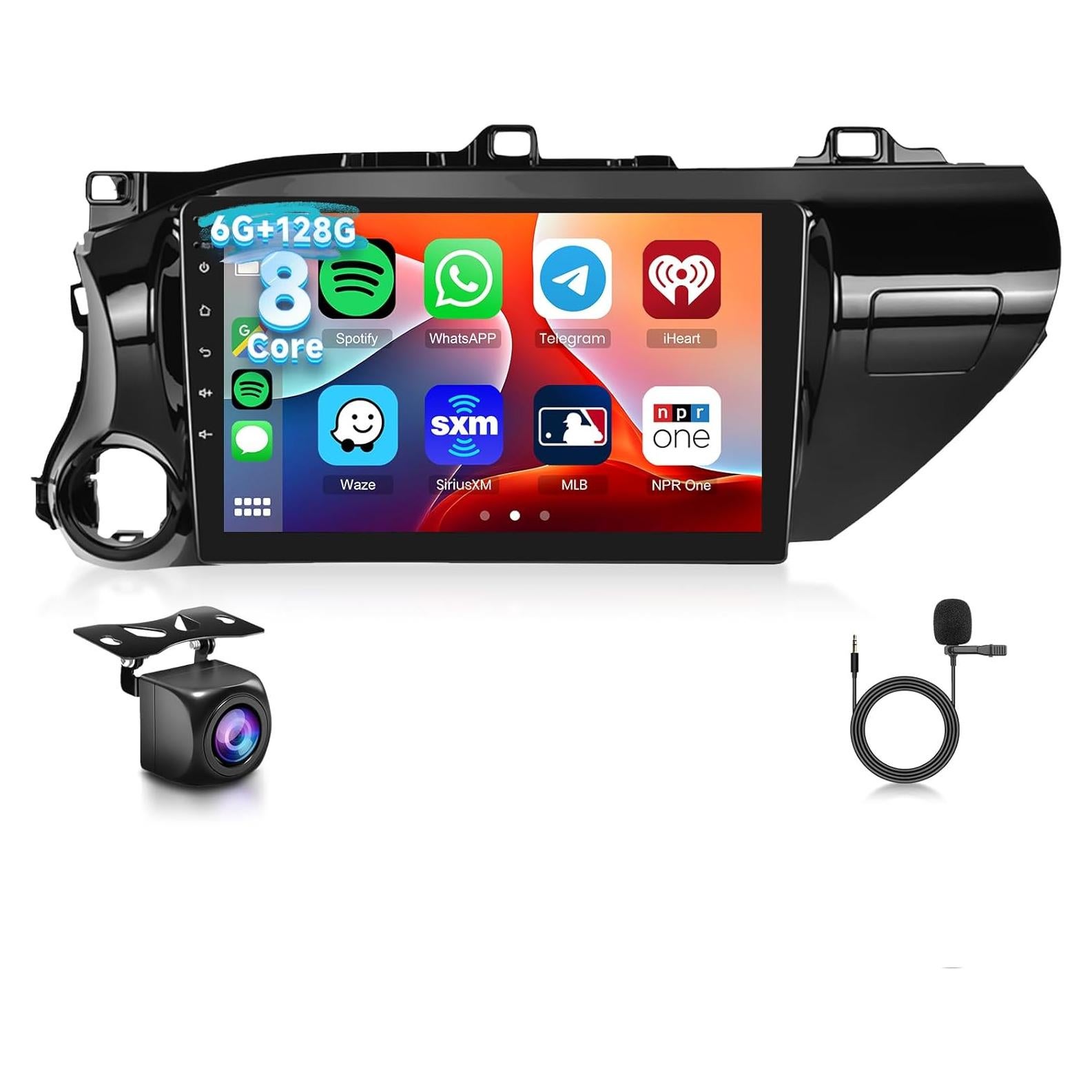 Estéreo de coche Hodozzy Android 10.1" 6G+128G Toyota Hilux 2015-2020