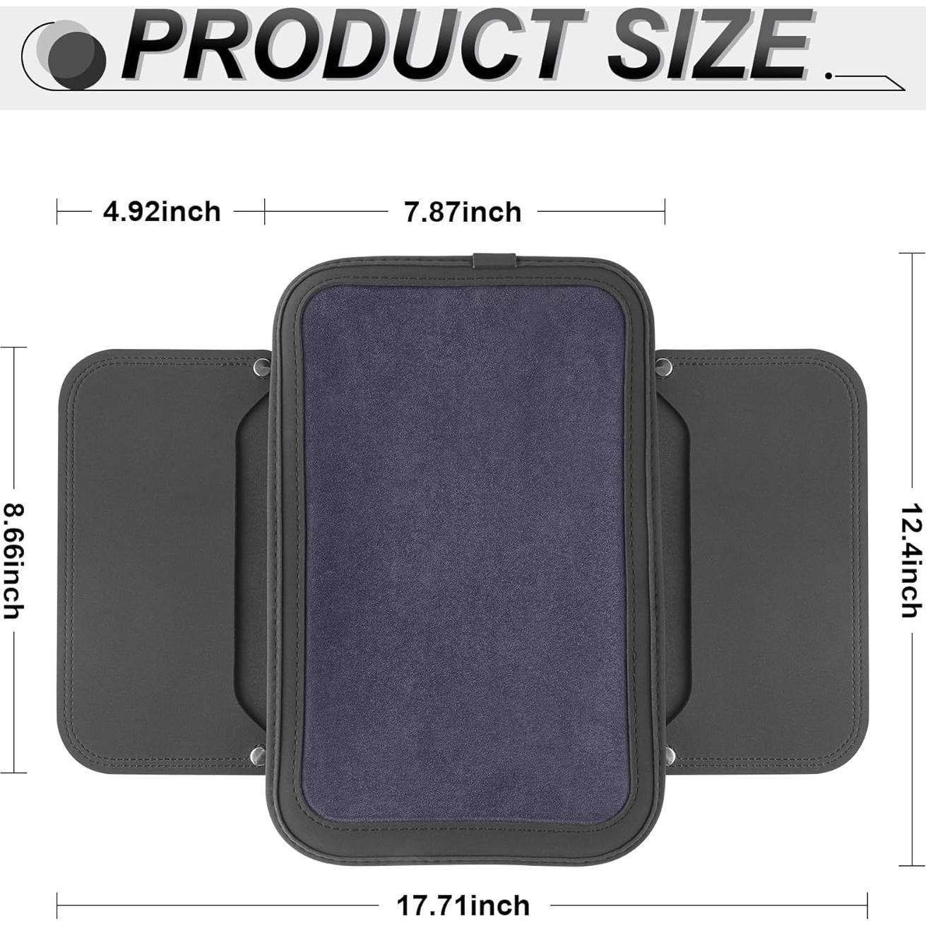 Funda de Consola Central SINGARO de Cuero Gris con Bolsillos