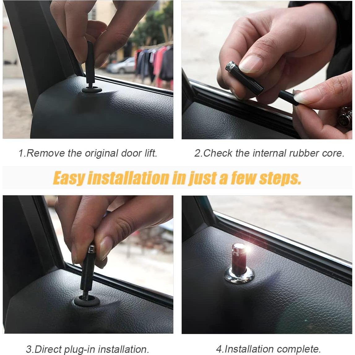 Cubiertas de Pin de Cerradura de Puerta Auto Moly Magnolia 4PCS