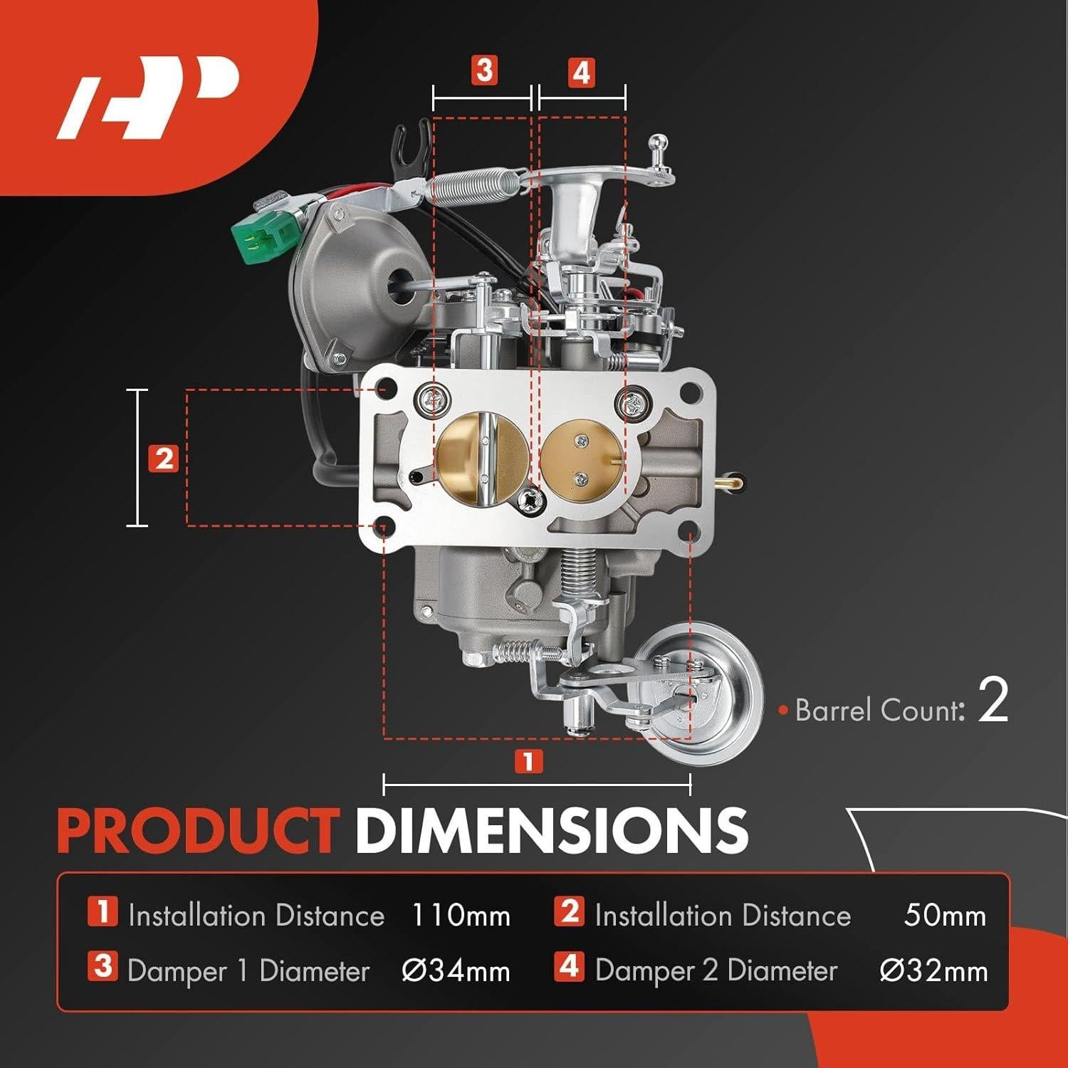 Carburador A-Premium 2 Barriles para Toyota Hilux 1984-1989