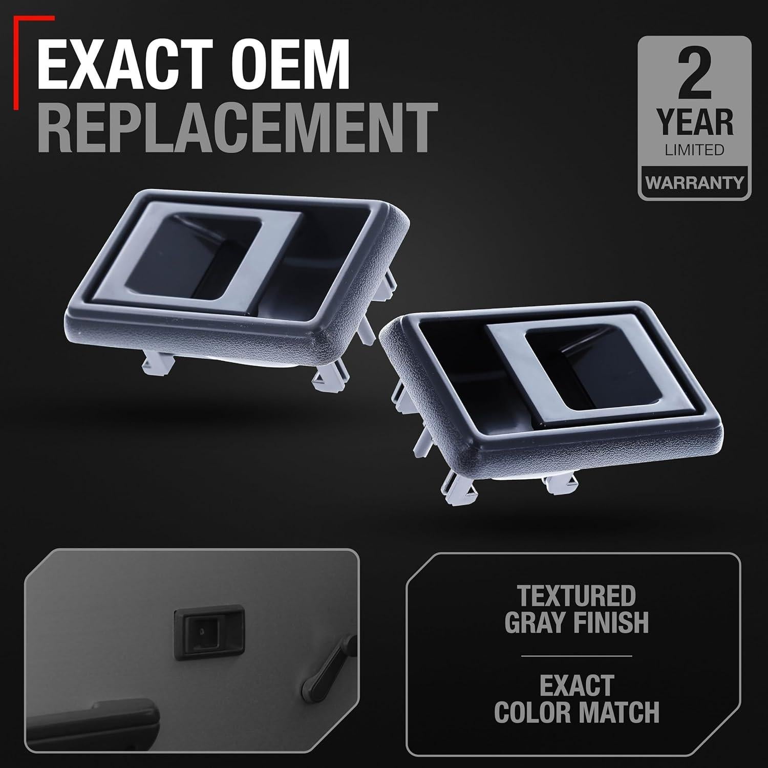 Juego de Manijas de Puerta Toyota Corolla 1988-1992 y Tacoma 1995-2000 - Gris