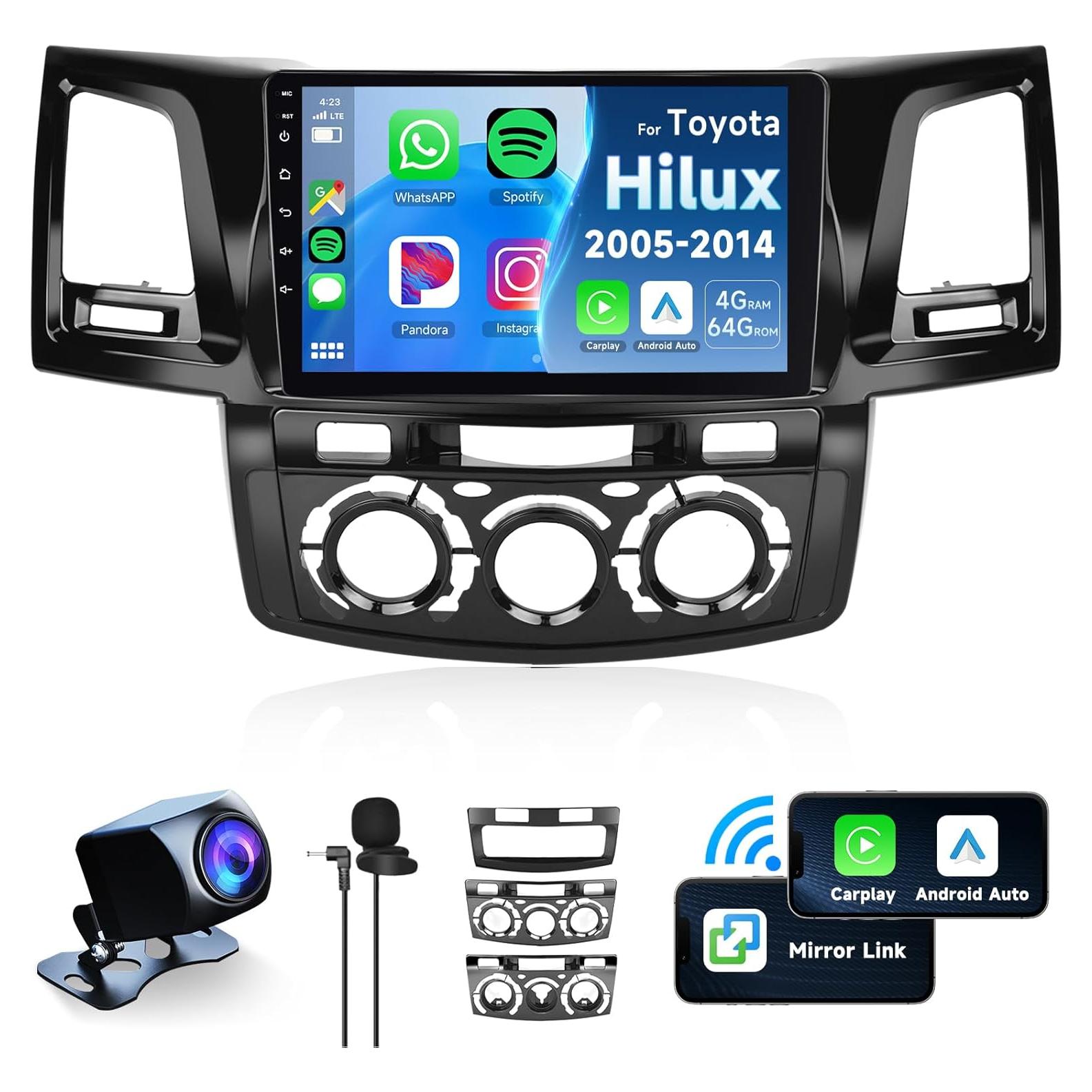 Radio de Coche Android 4G+64G para Toyota Hilux 2005-2014