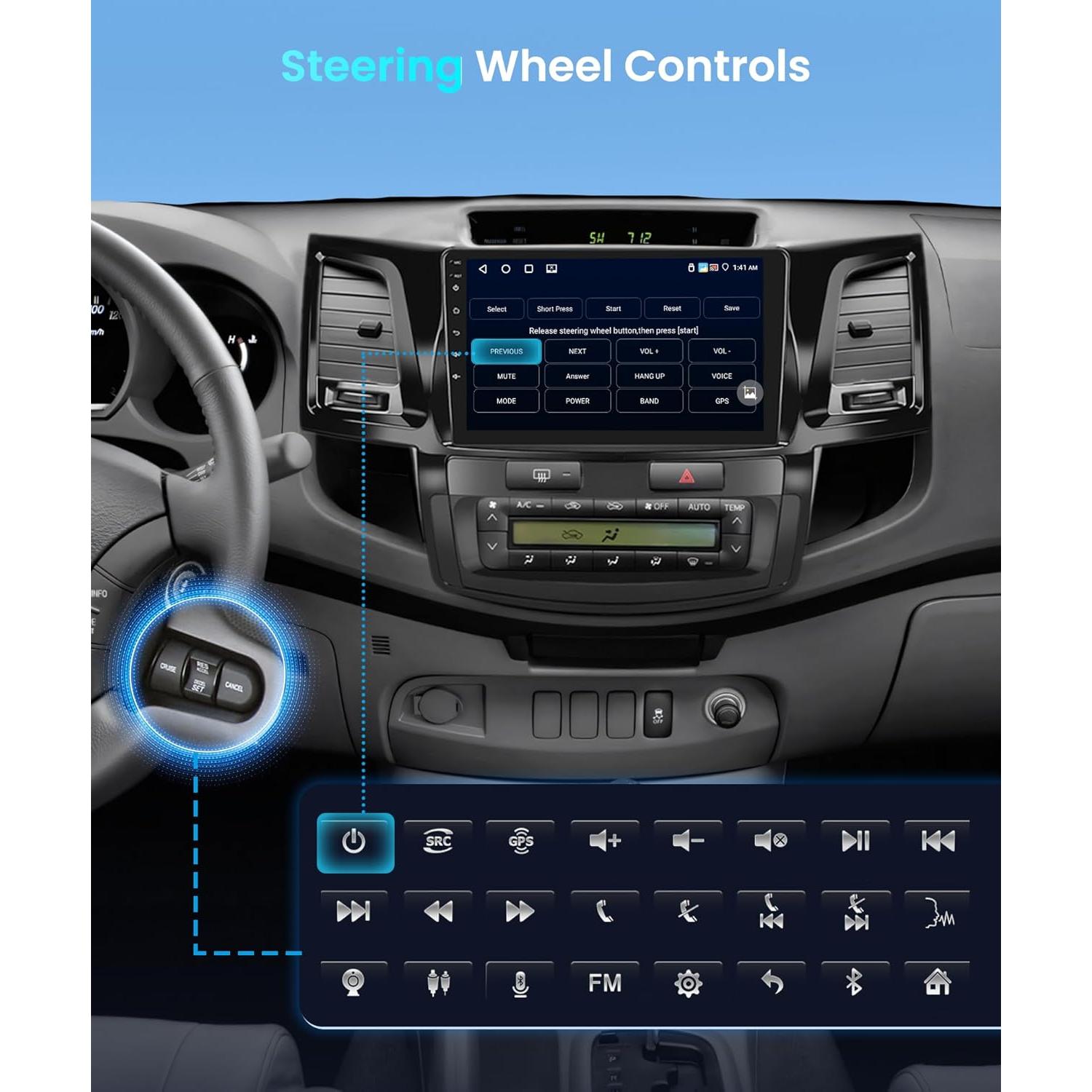 Radio de Coche Android 4G+64G para Toyota Hilux 2005-2014