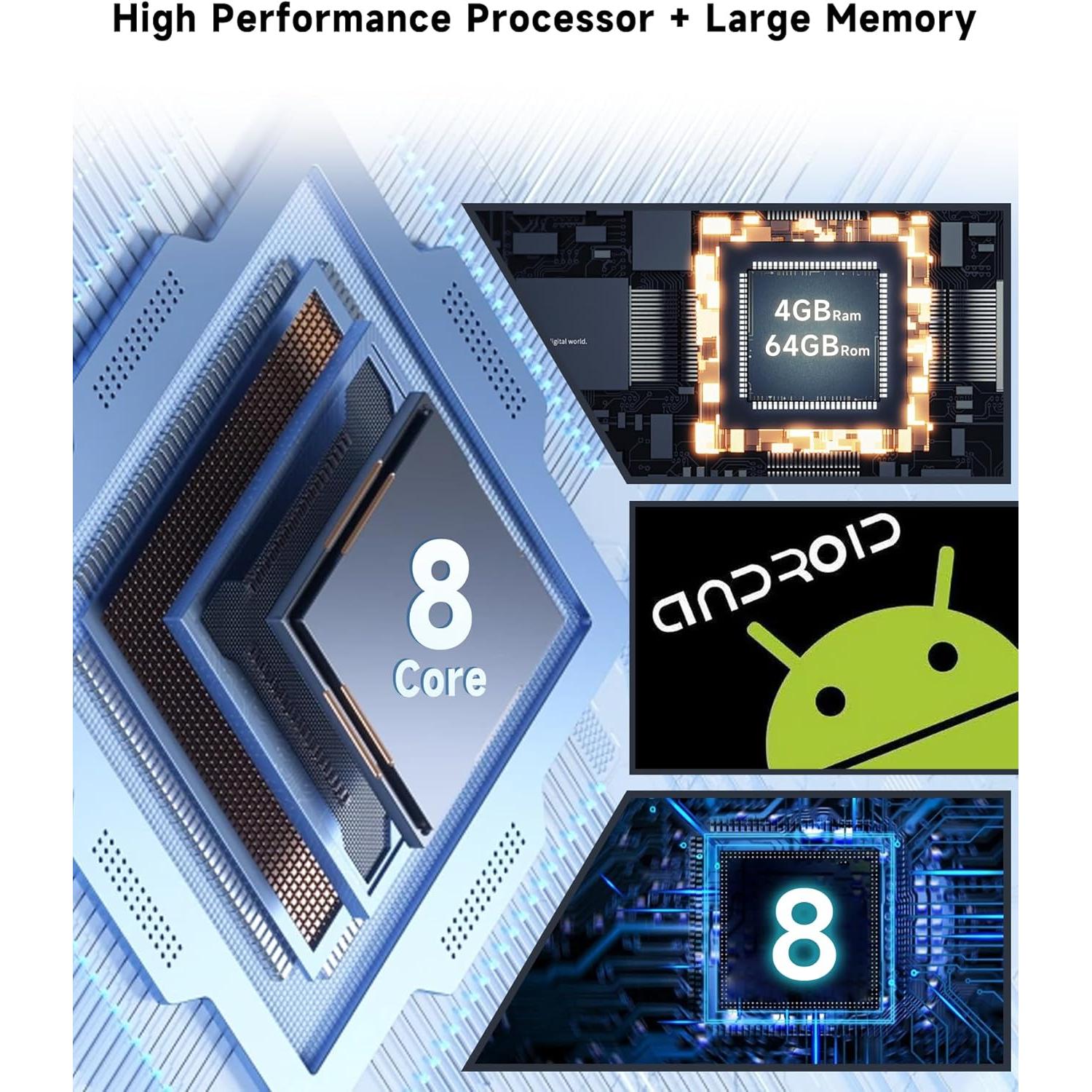 Radio de Coche VECHTEL 8 Núcleos 4G+64G para Toyota HILUX 2005-2014