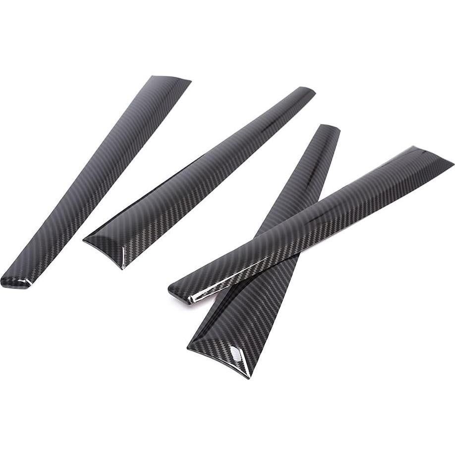 Tira decorativa de puerta Toyota Hilux 2015-2021 ABS fibra carbono